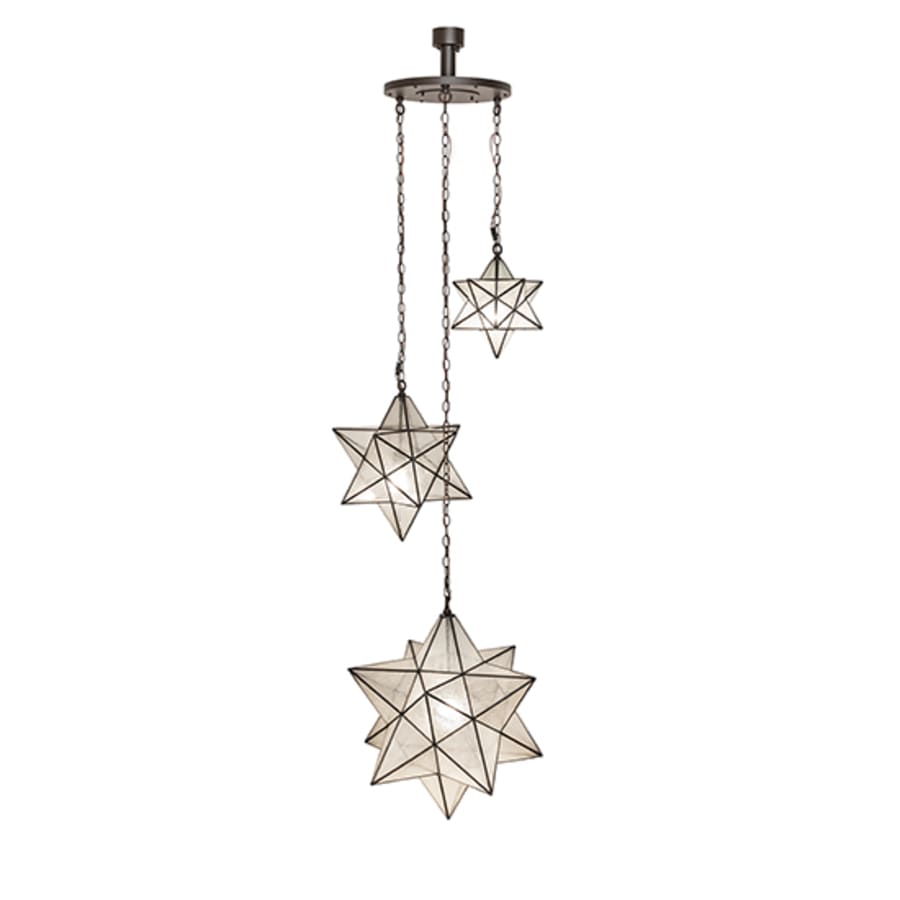 Three-Light 36" Wide Multi-Light Pendant