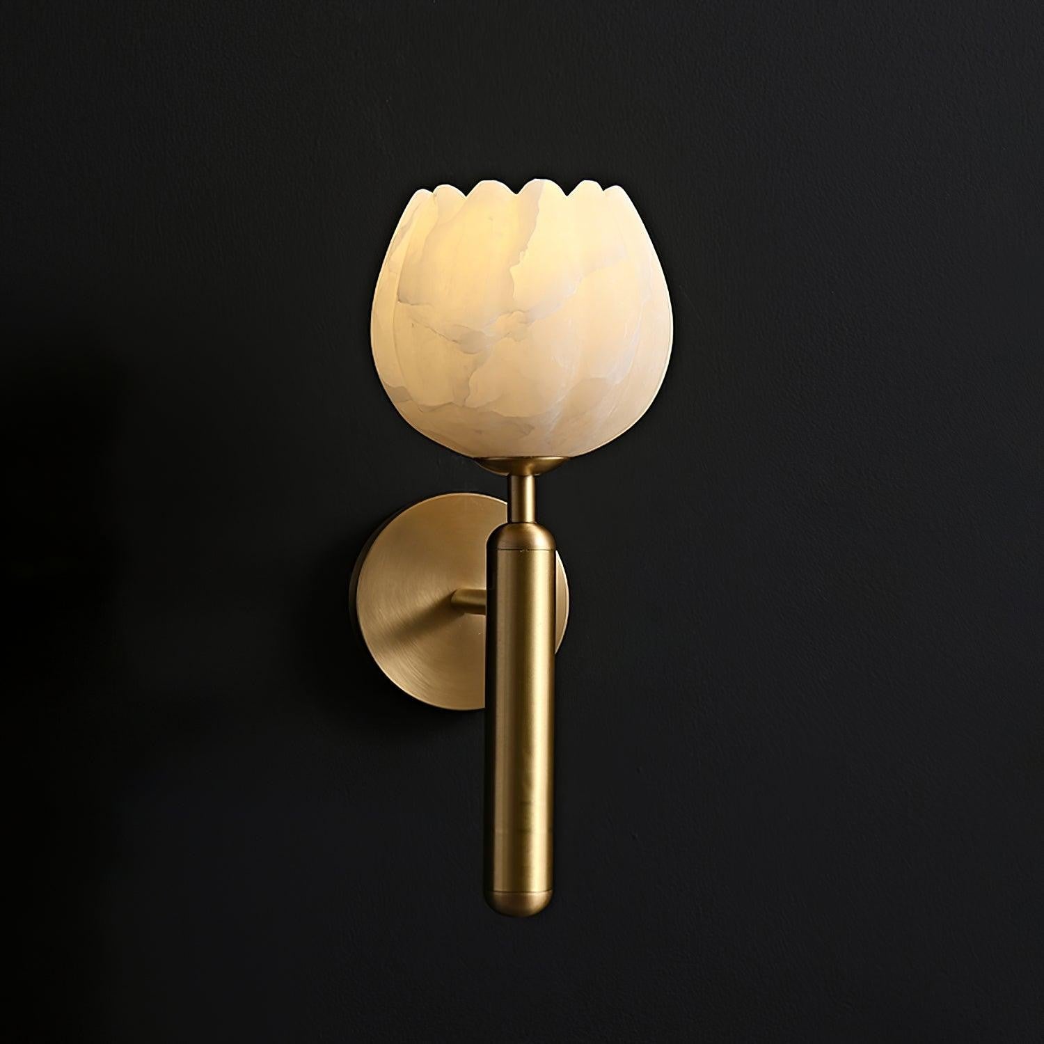 Mian Alabaster Blossom Wall Light