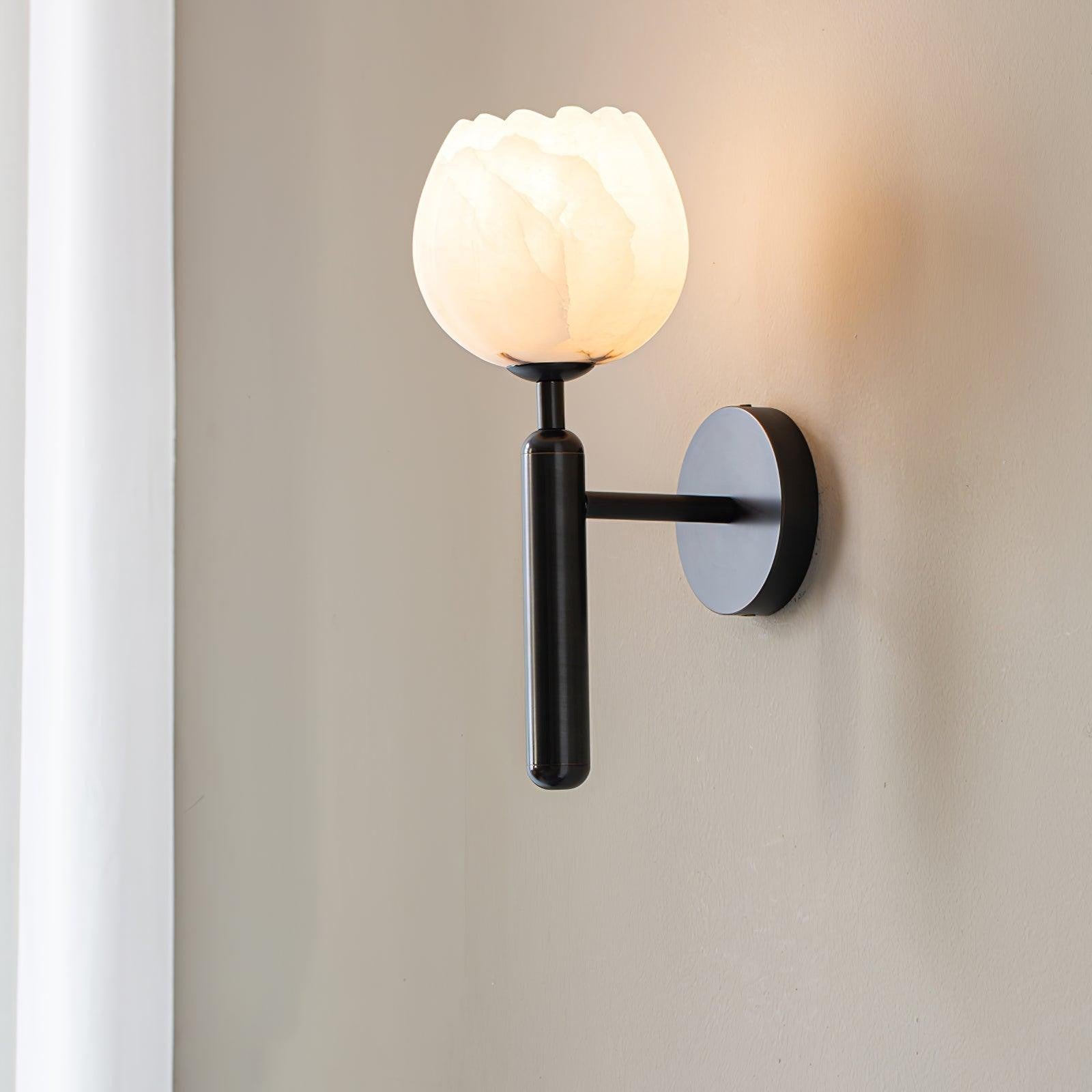 Mian Alabaster Blossom Wall Light