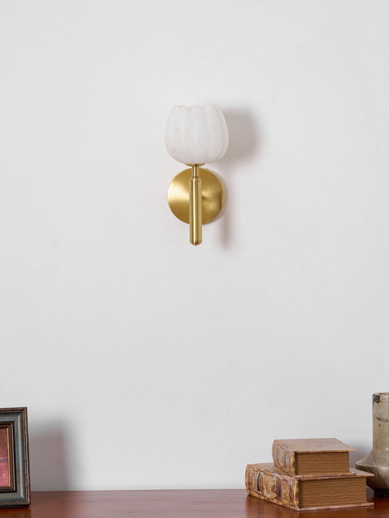 Mian Alabaster Blossom Wall Light