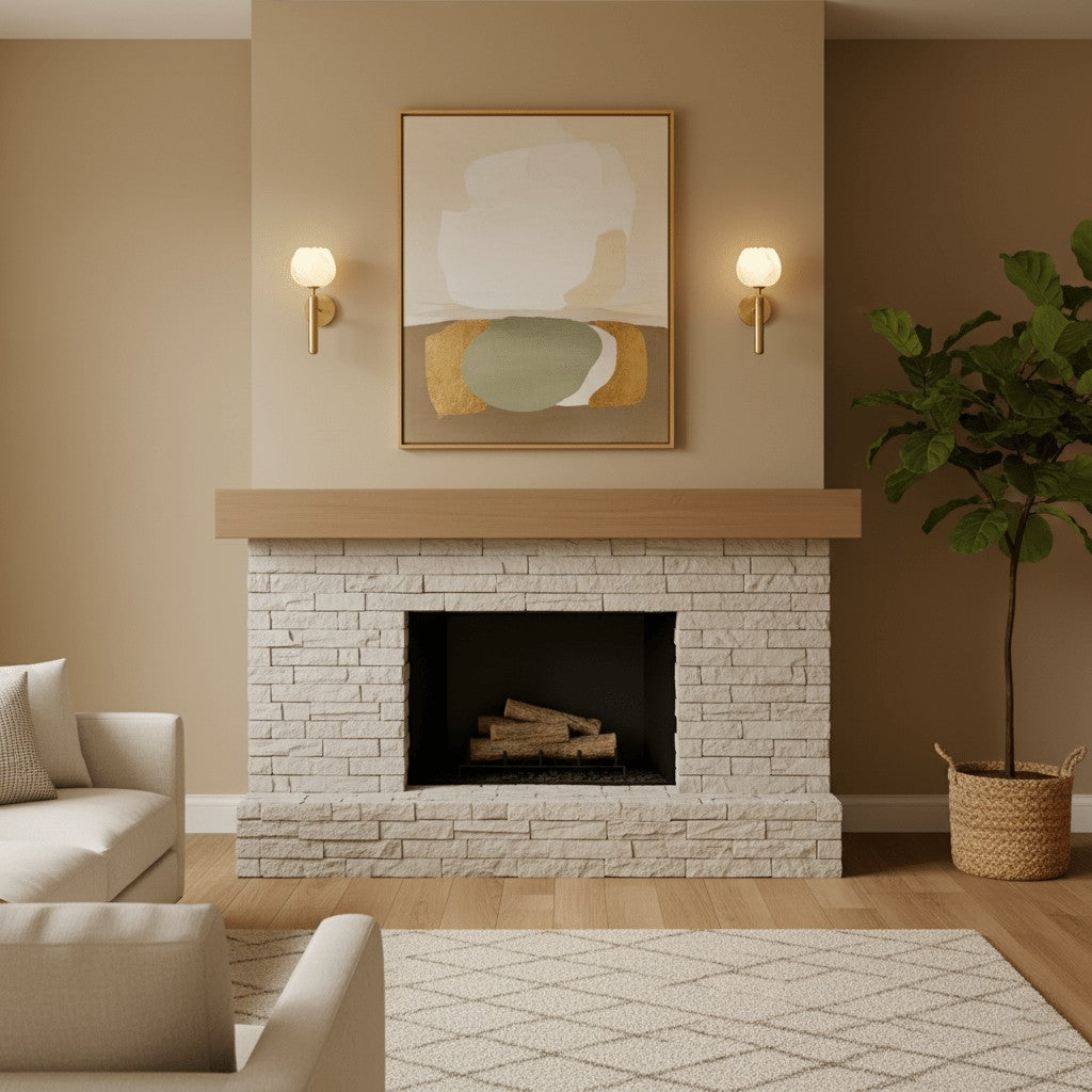 Mian Alabaster Blossom Wall Light