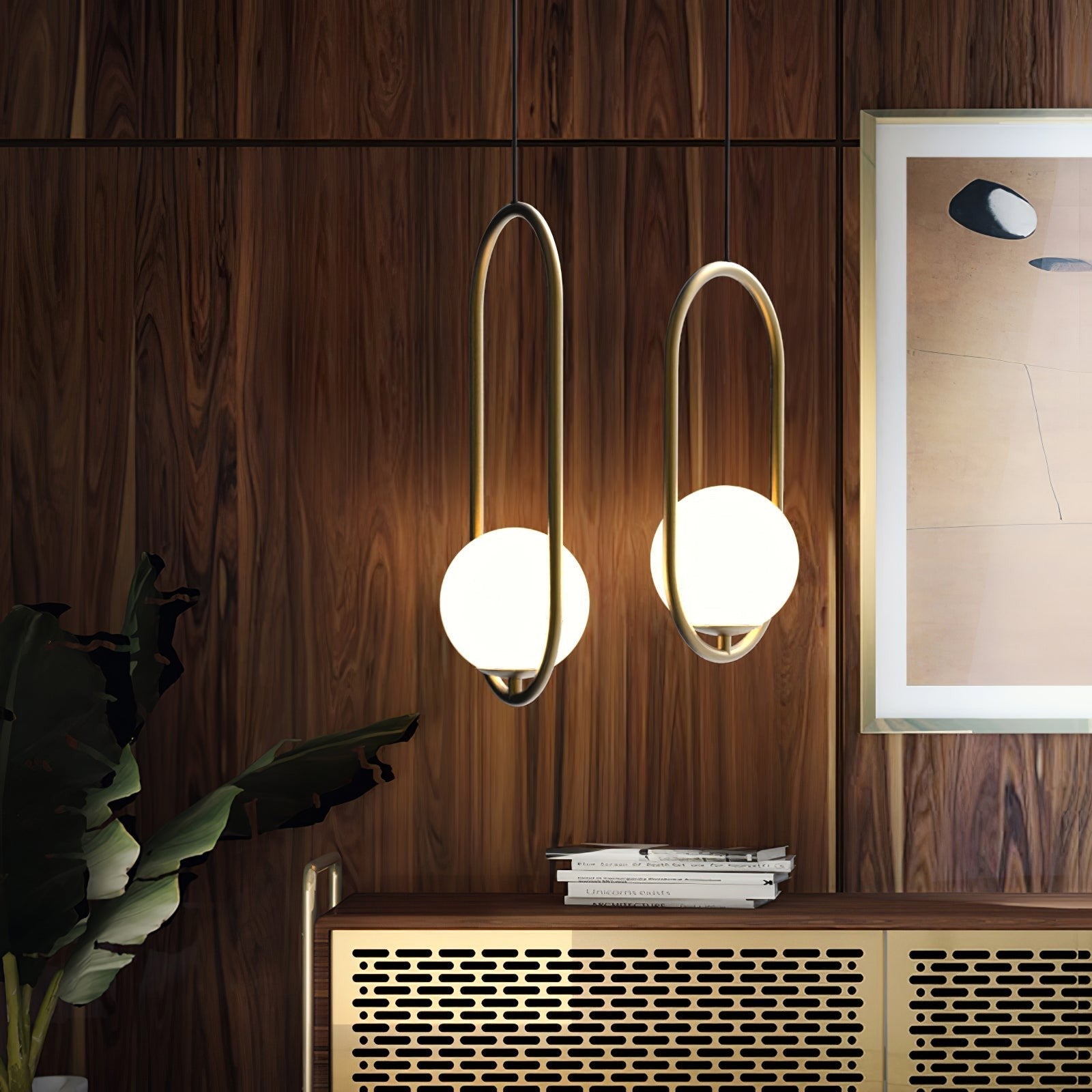 Mila Brass Globe Pendant