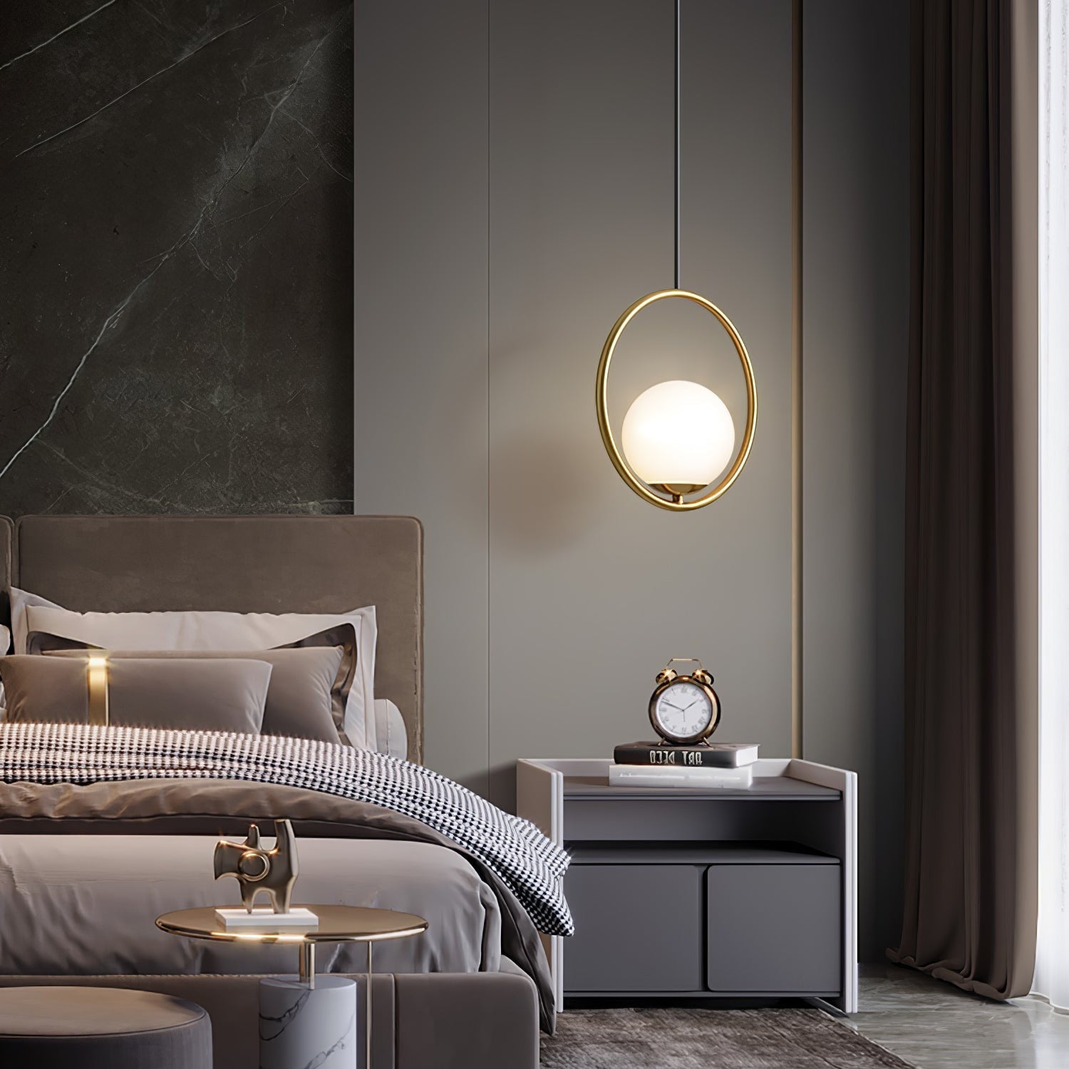 Mila Brass Globe Pendant