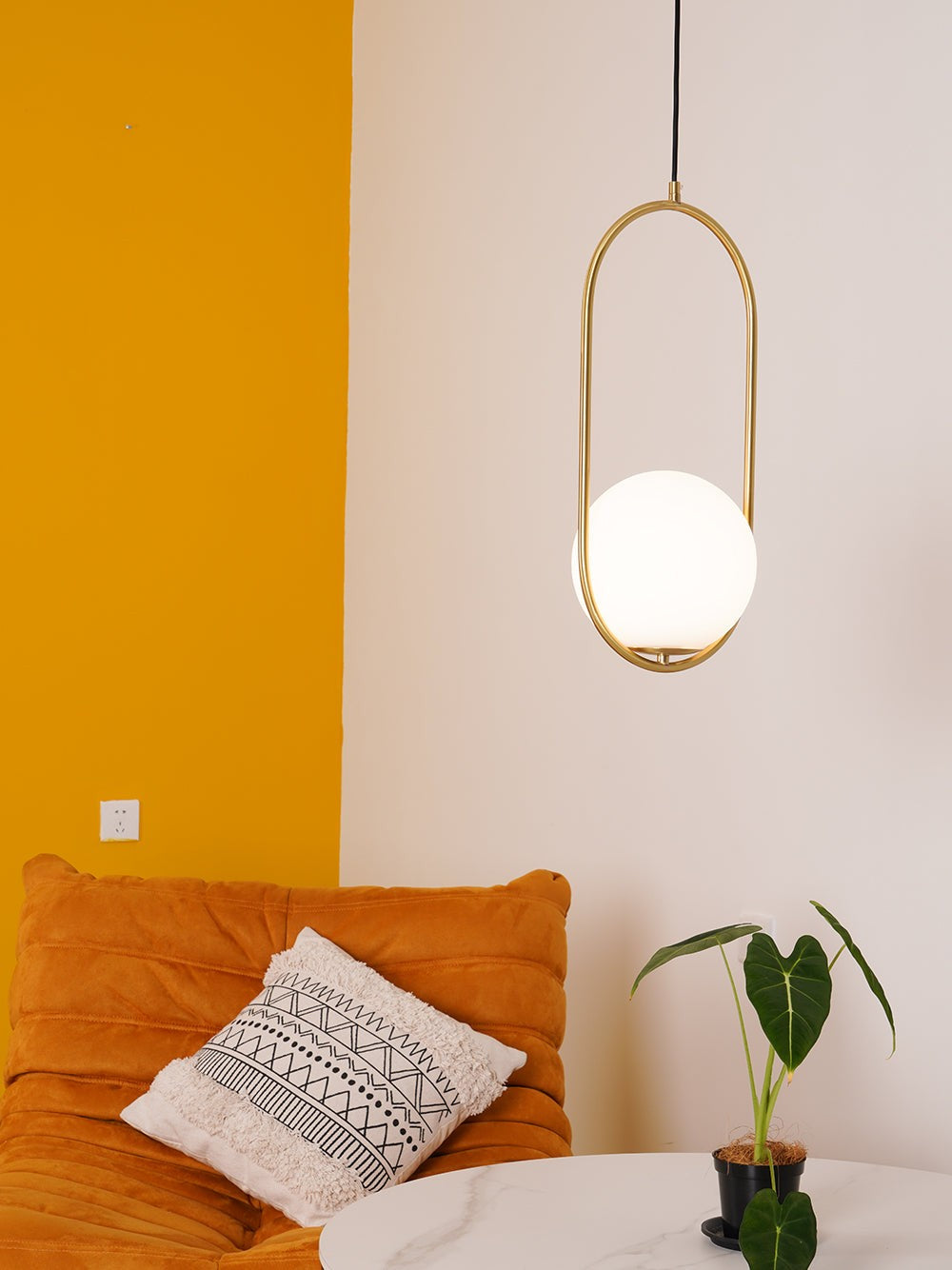 Mila Brass Globe Pendant