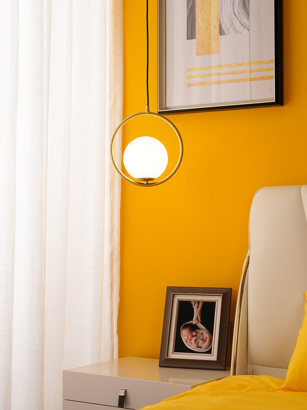 Mila Brass Globe Pendant
