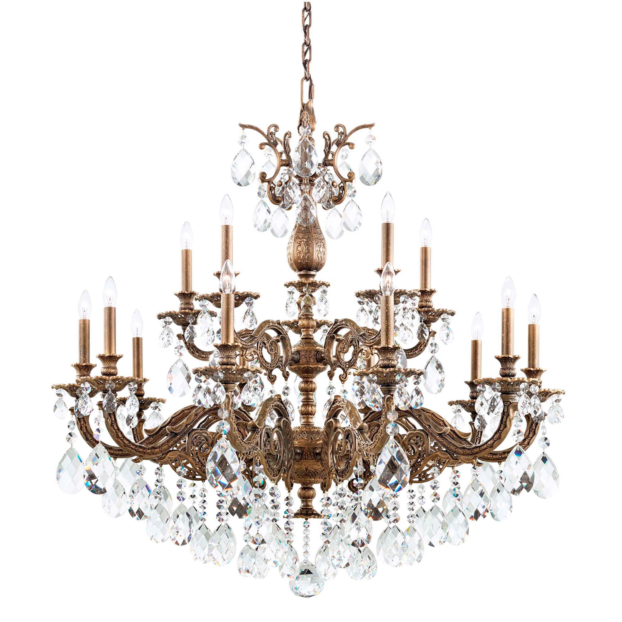 Milano 38"H X 15-Light Crystal Chandelier