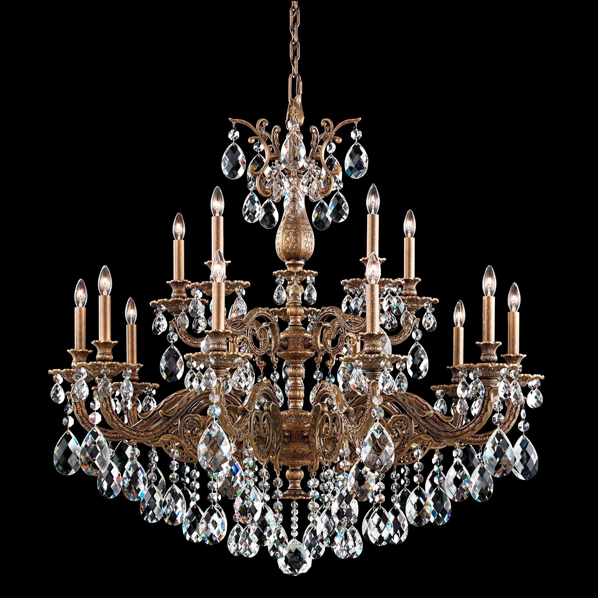 Milano 38"H X 15-Light Crystal Chandelier