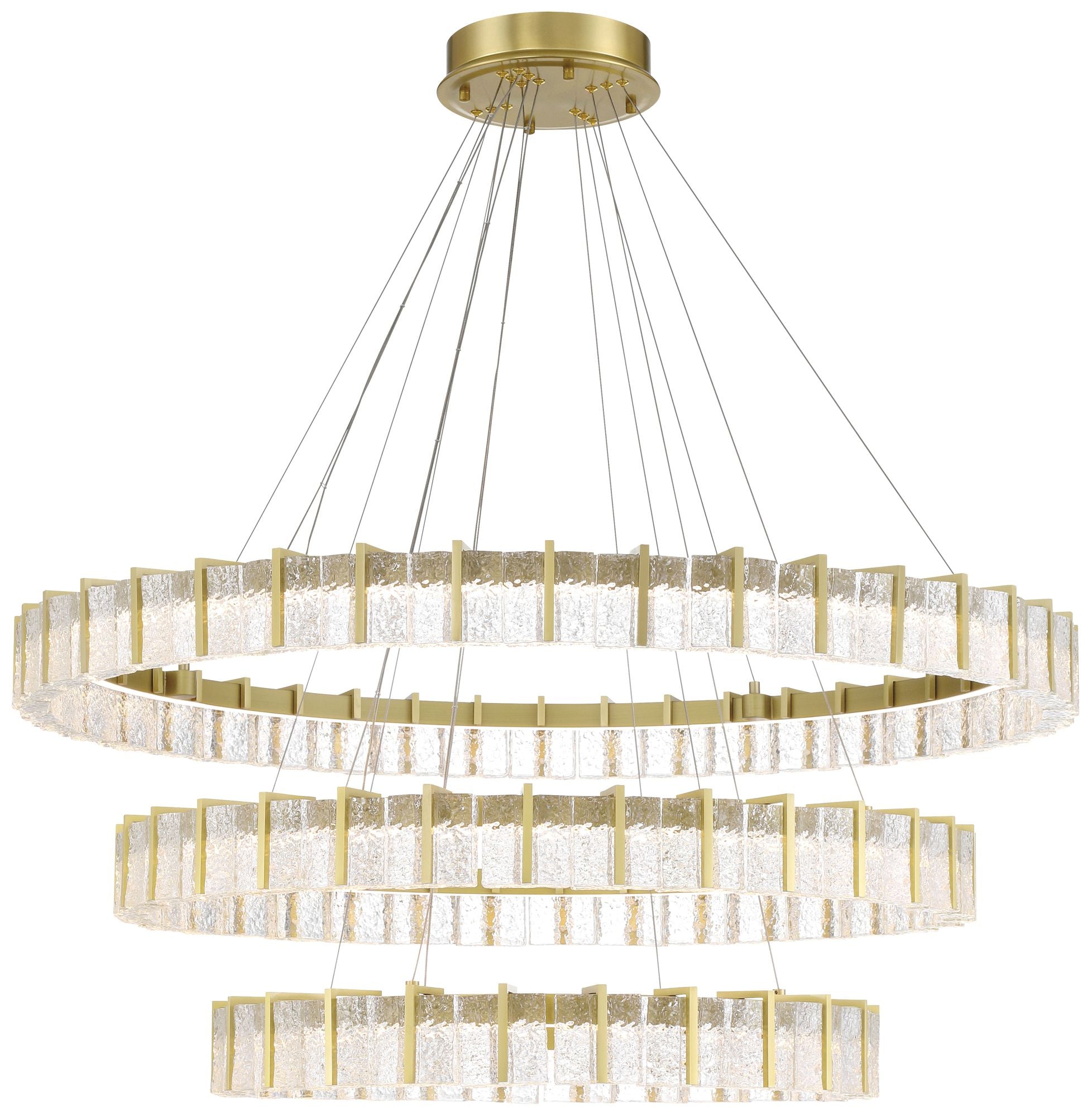 Lavery Sevryn LED 34-in Soft Brass Indoor Chandelier