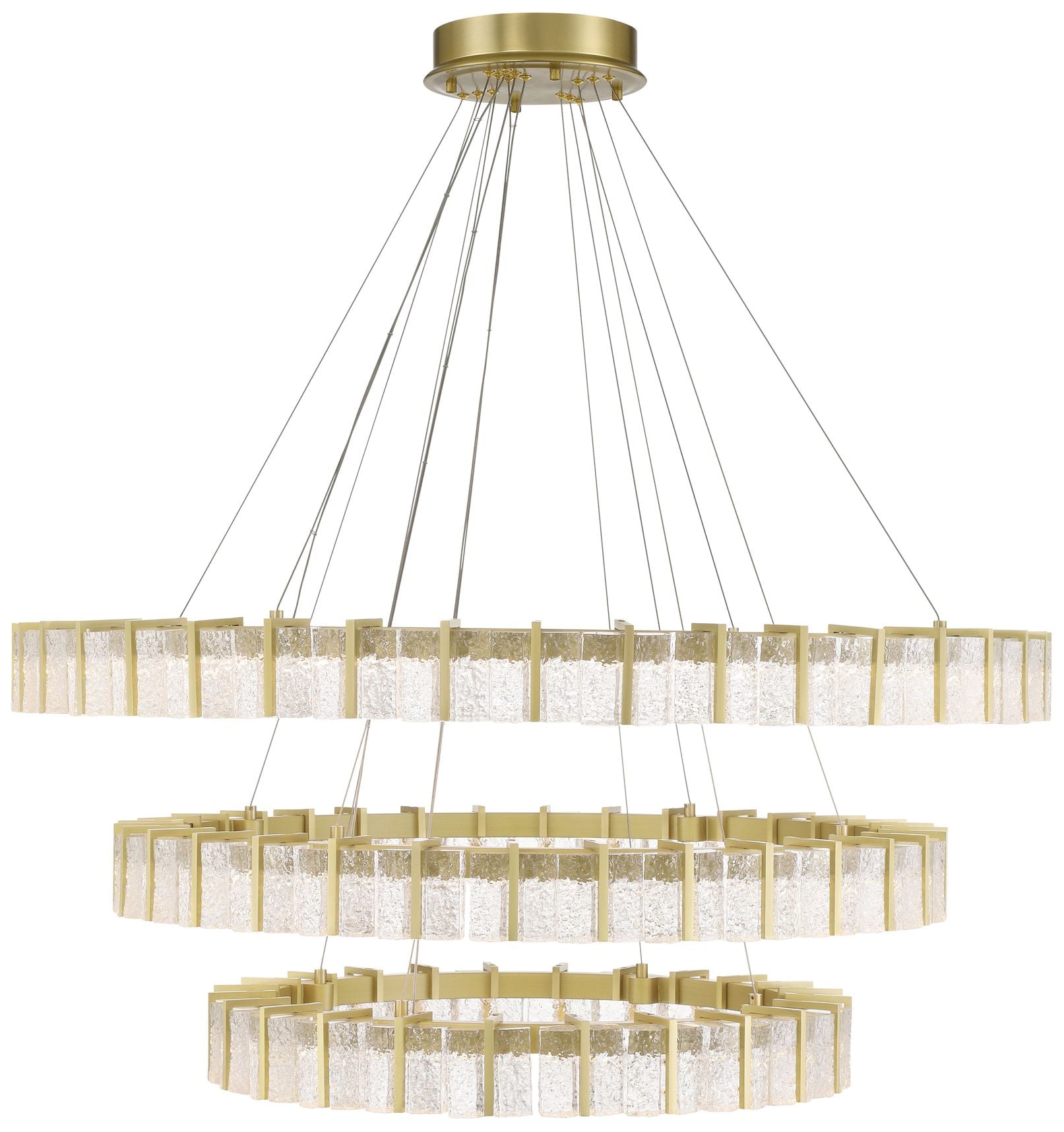 Lavery Sevryn LED 34-in Soft Brass Indoor Chandelier