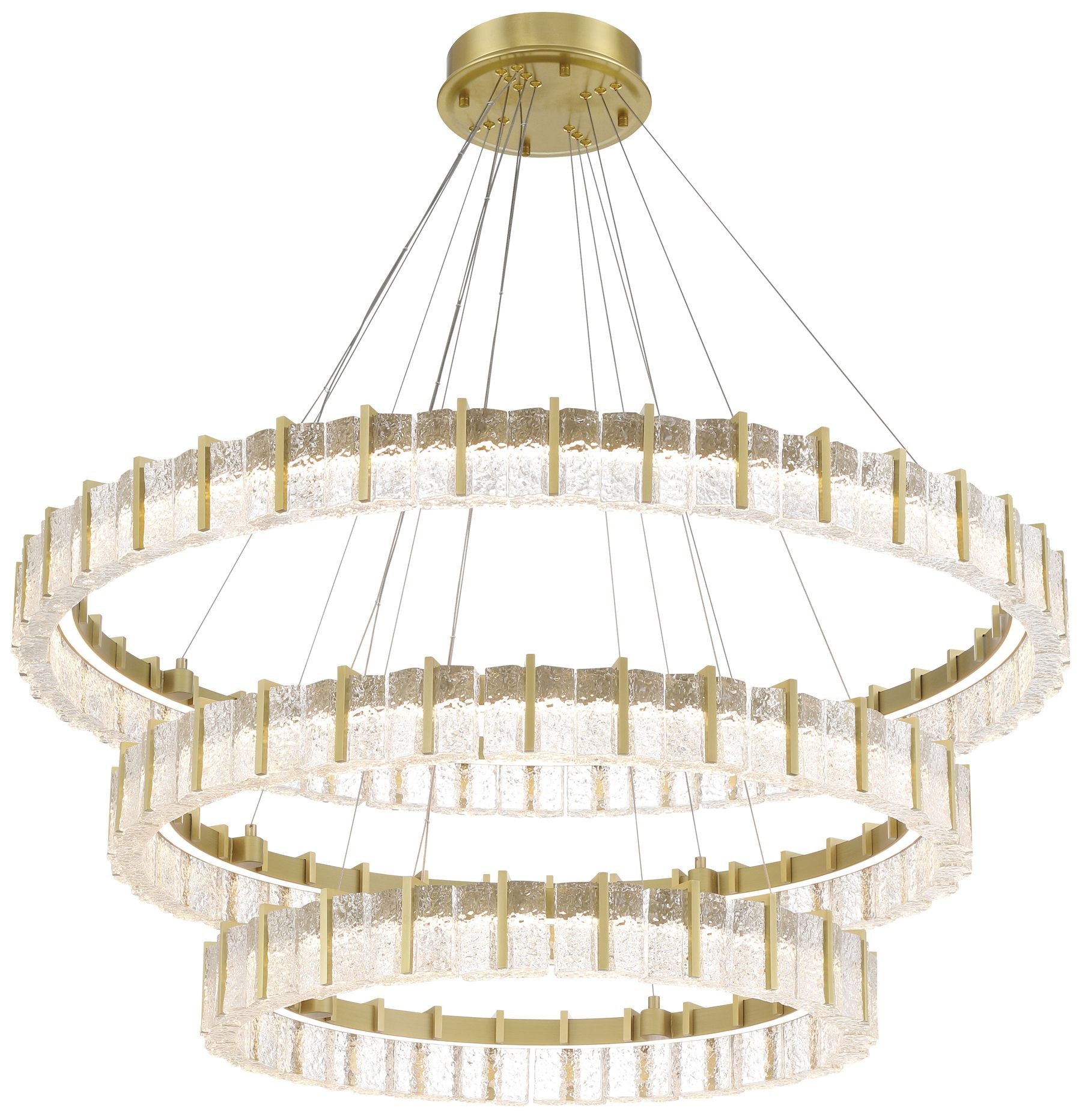 Lavery Sevryn LED 34-in Soft Brass Indoor Chandelier