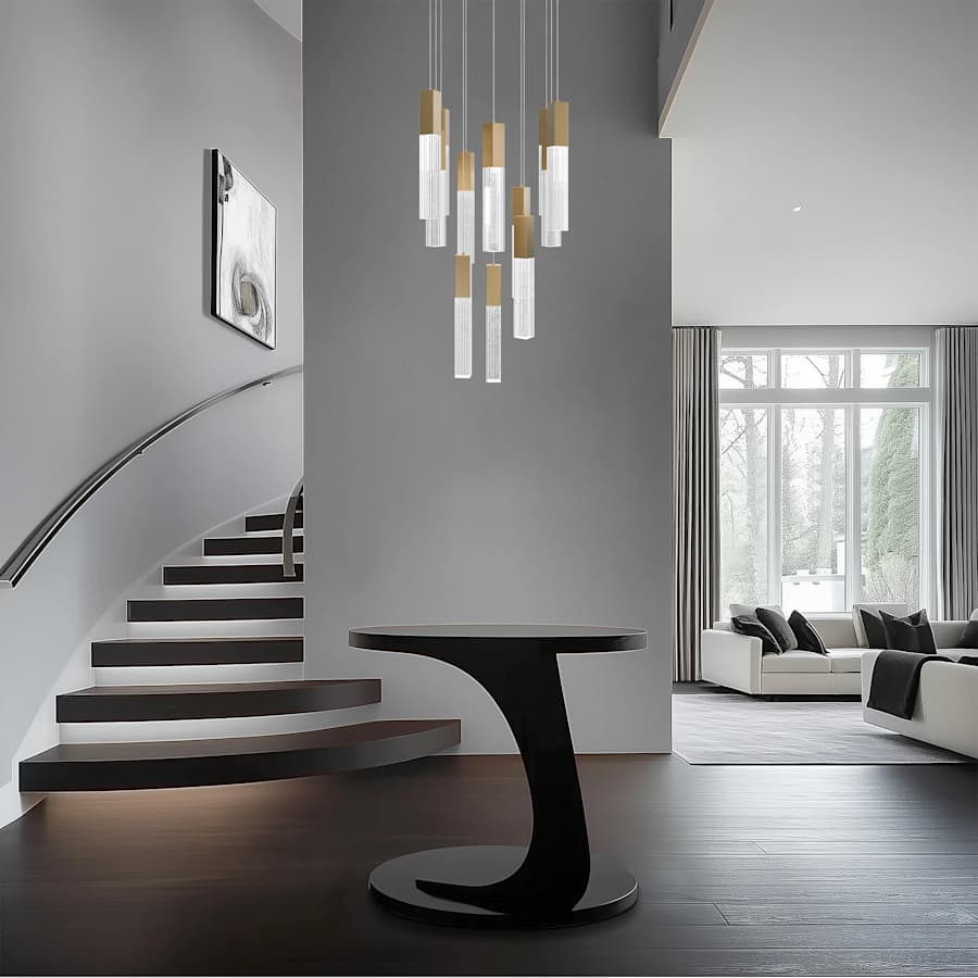 Cinema 20" Wide LED Crystal Multi-Light Pendant