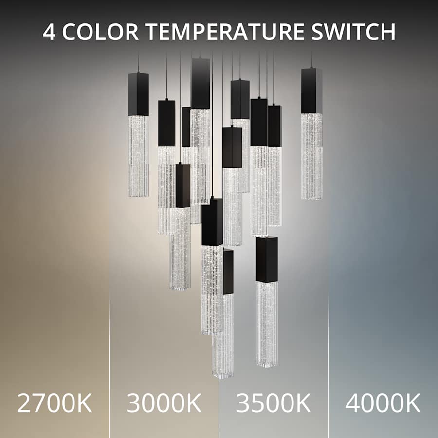 Cinema 20" Wide LED Crystal Multi-Light Pendant