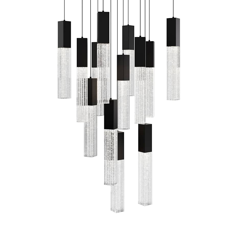 Cinema 20" Wide LED Crystal Multi-Light Pendant
