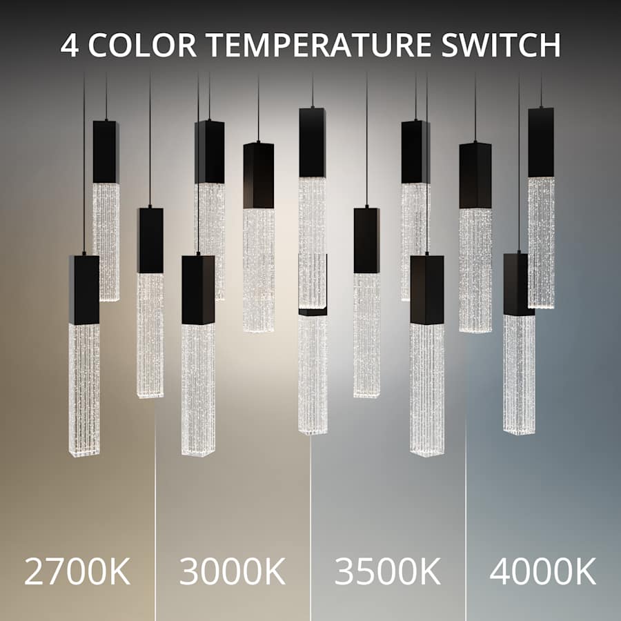 Cinema 40" Wide LED Crystal Linear Pendant with Clear