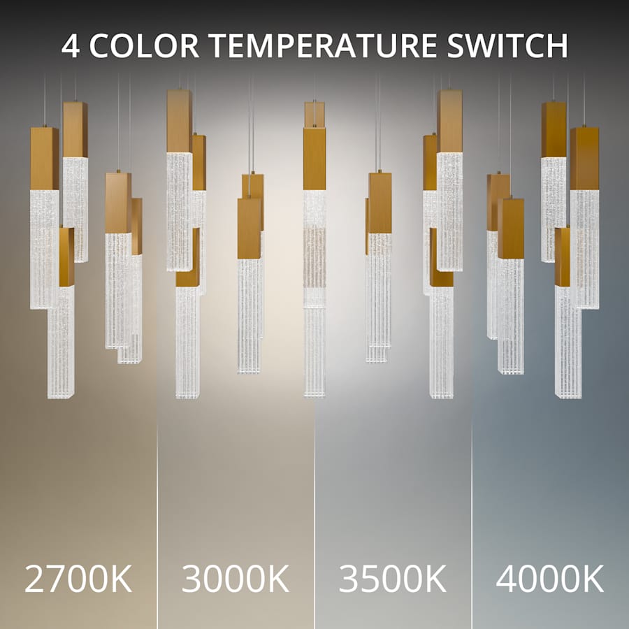Cinema 54" Wide LED Crystal Linear Pendant with Clear