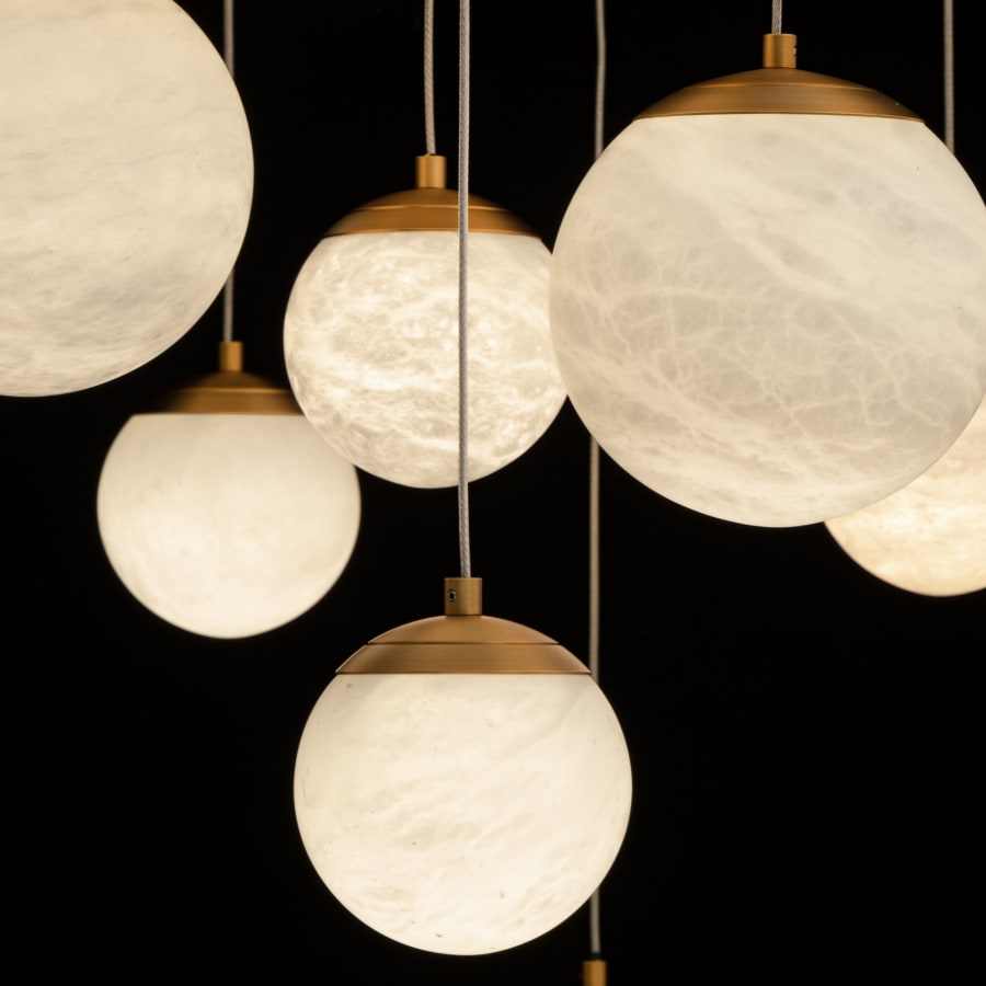 Pisces 21-Light 26" Wide LED Multi-Light Pendant detail view 3
