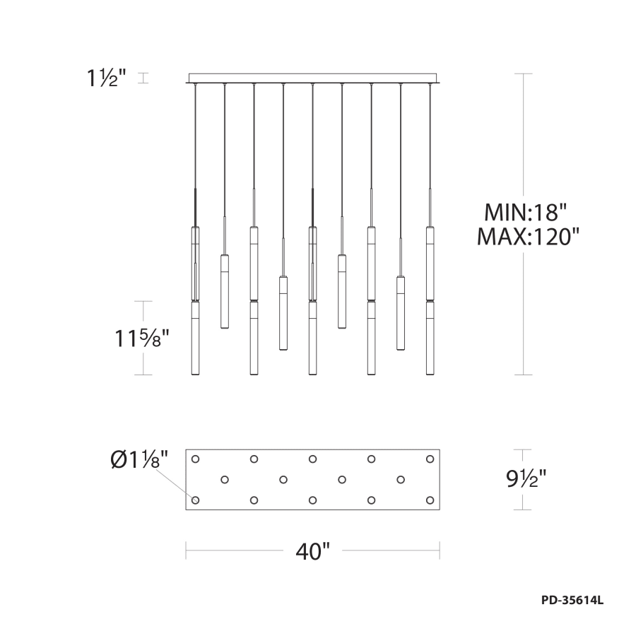 Magic 14-Light 10" Wide LED Abstract Multi Chandelier