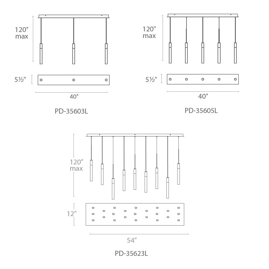 Magic 23-Light 54" Wide LED Linear Multi Chandelier