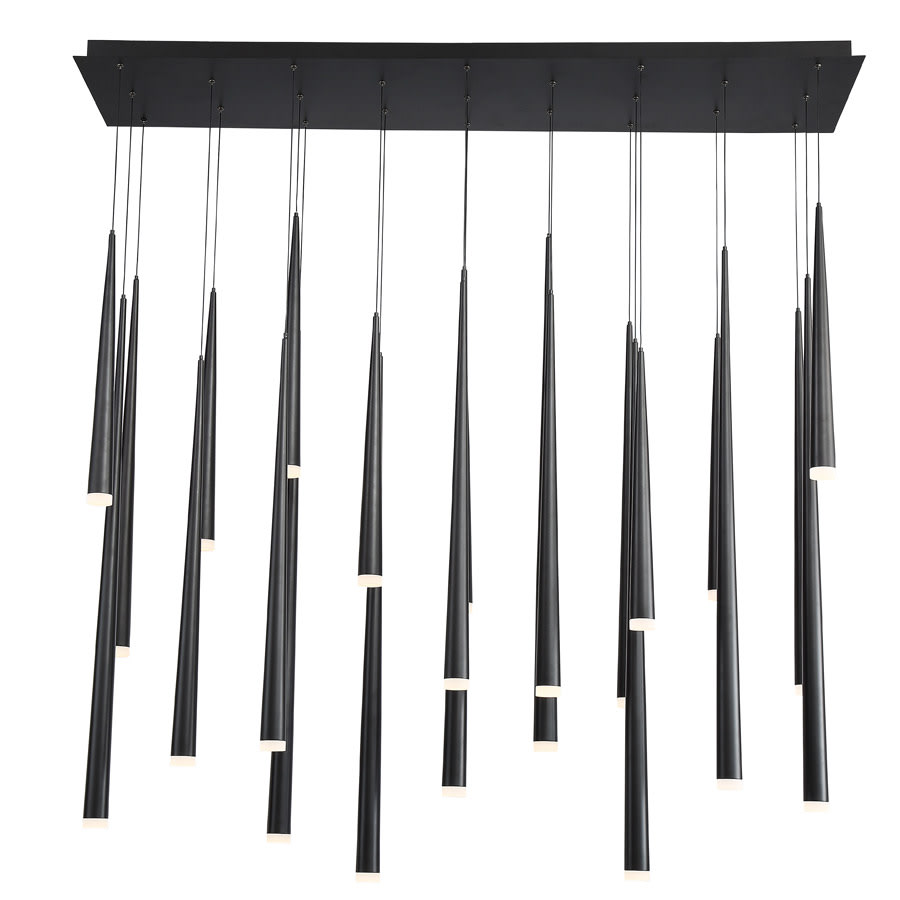 Cascade 23-Light 54" Wide LED Crystal Linear Chandelier