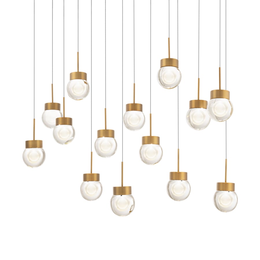 Double Bubble 14-Light 10" Wide LED Suspension Multi