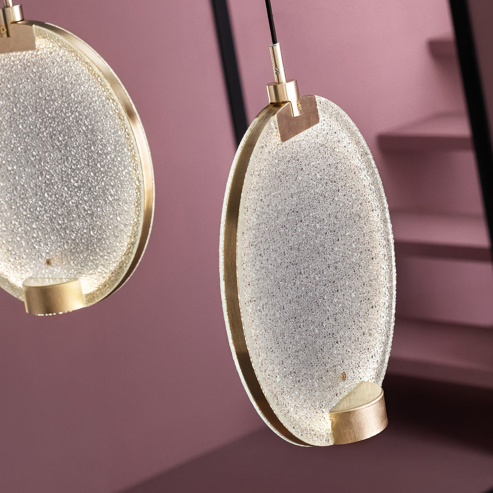 Modern Round Glass Diffuser Set of 5 Chandelier