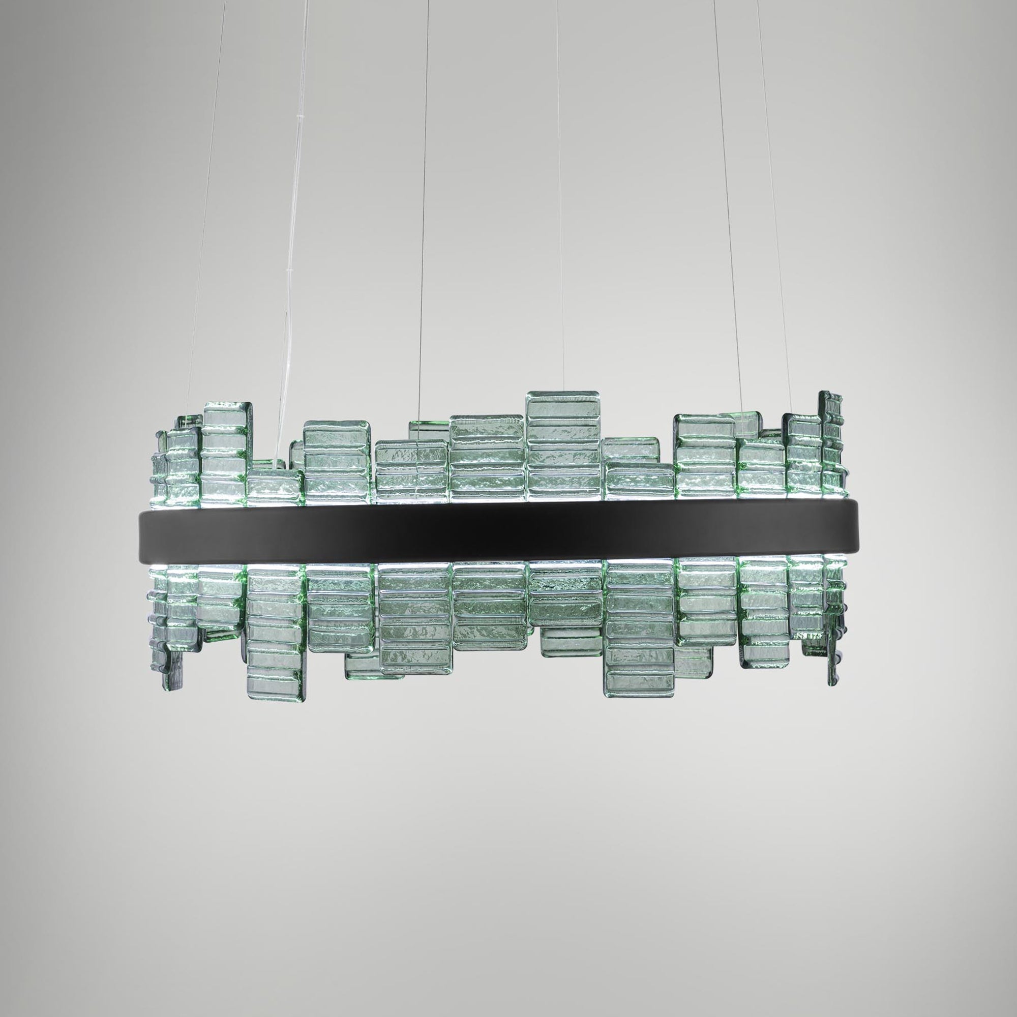Modern Round Venetian Glass Chandelier
