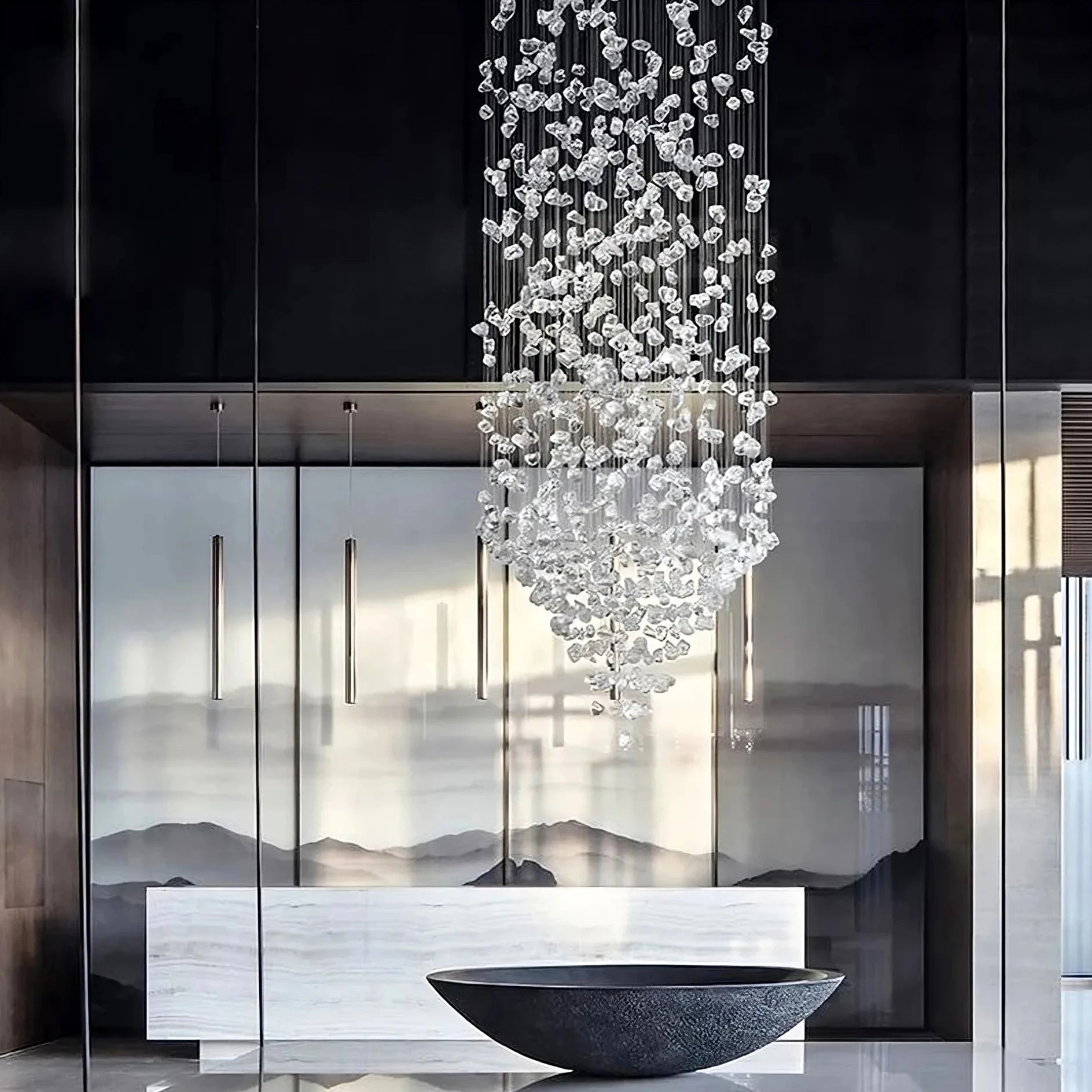 Stone Pendant Chandelier