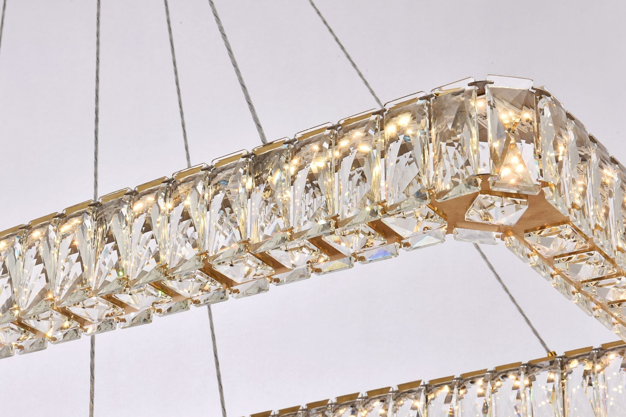 Monroe 42" Led Double Rectangle Chandelier