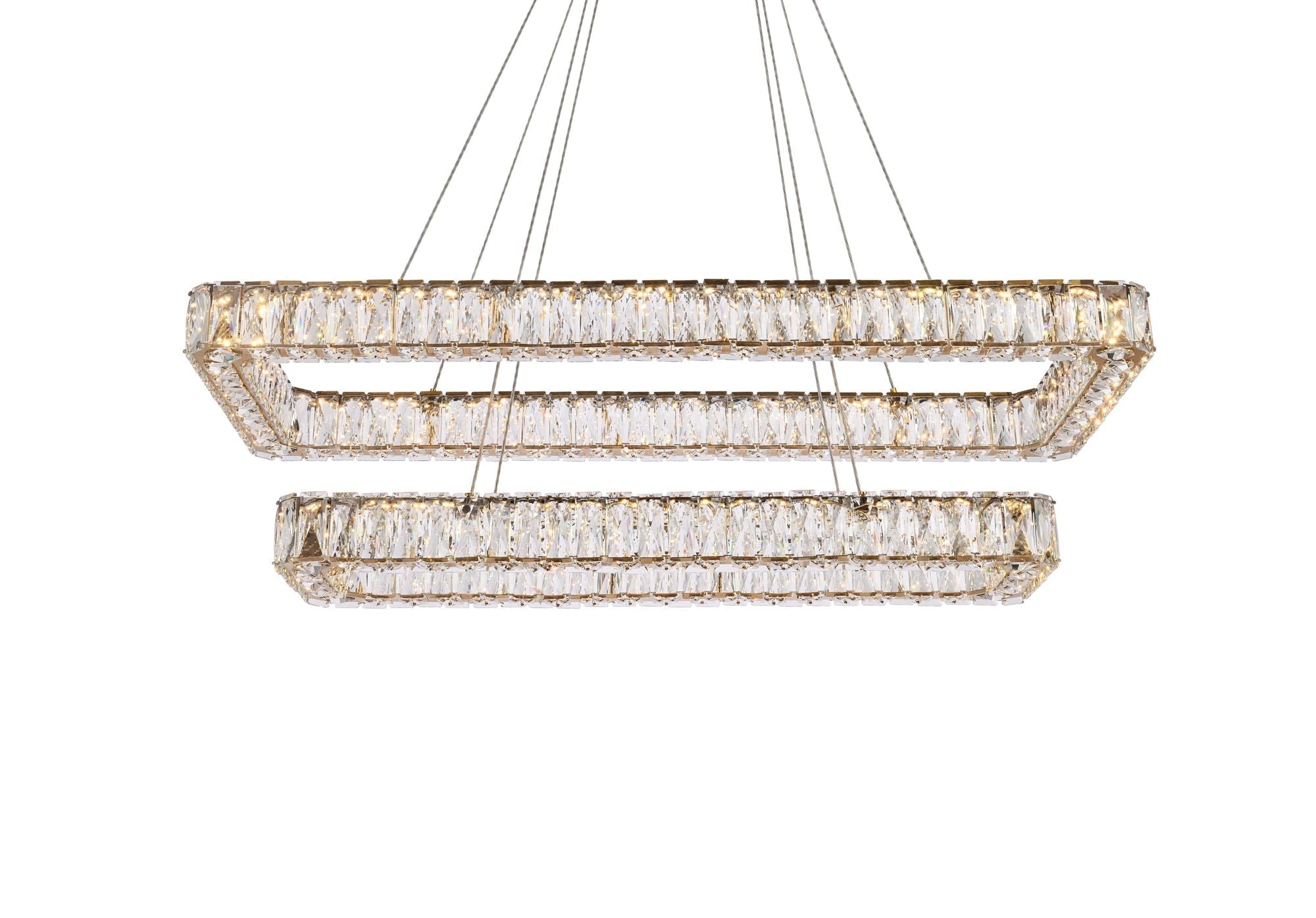Monroe 42" Led Double Rectangle Chandelier