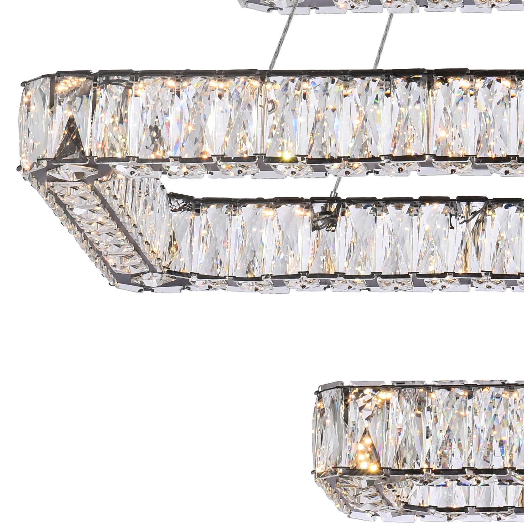 Monroe 50" Led Triple Rectangle Chandelier