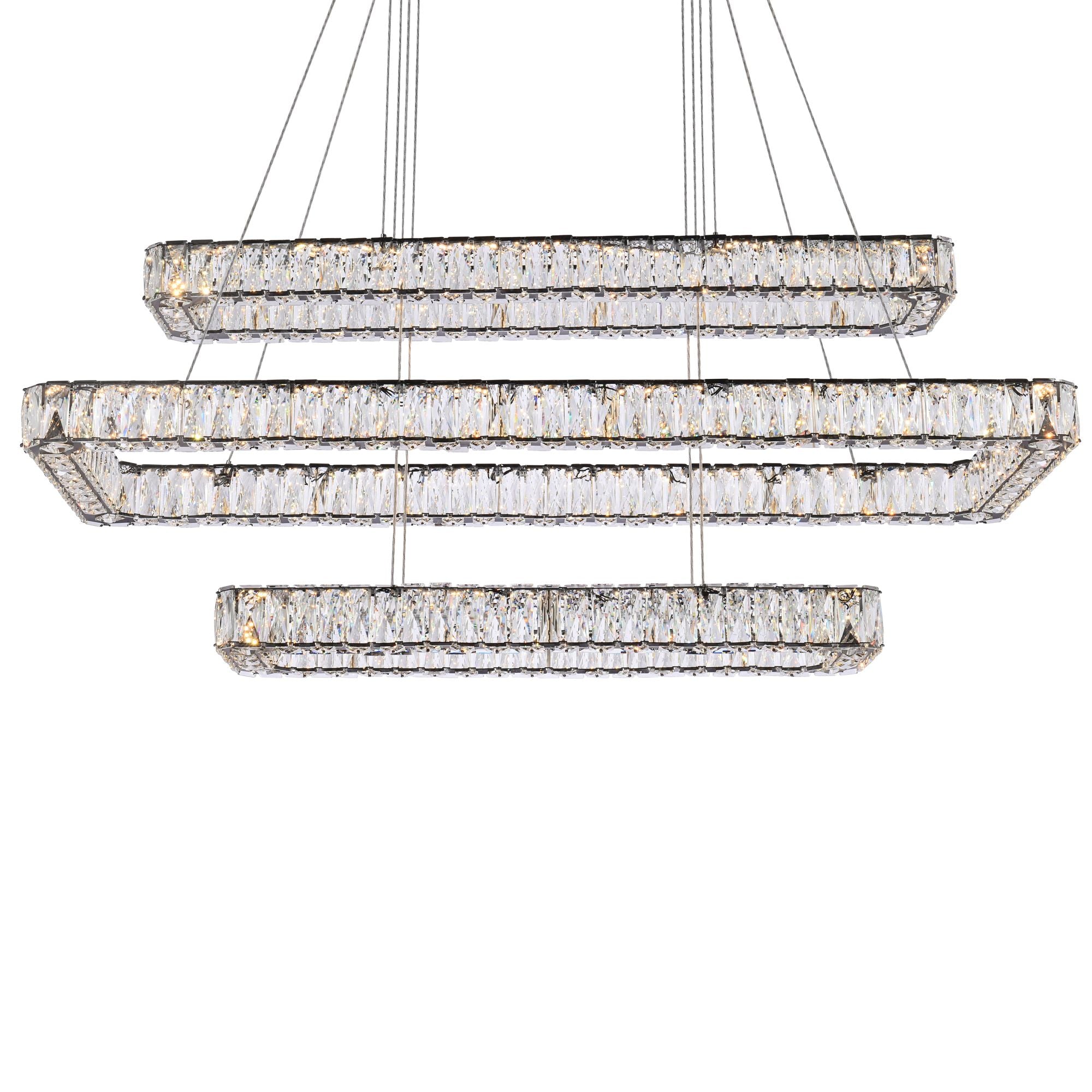 Monroe 50" Led Triple Rectangle Chandelier