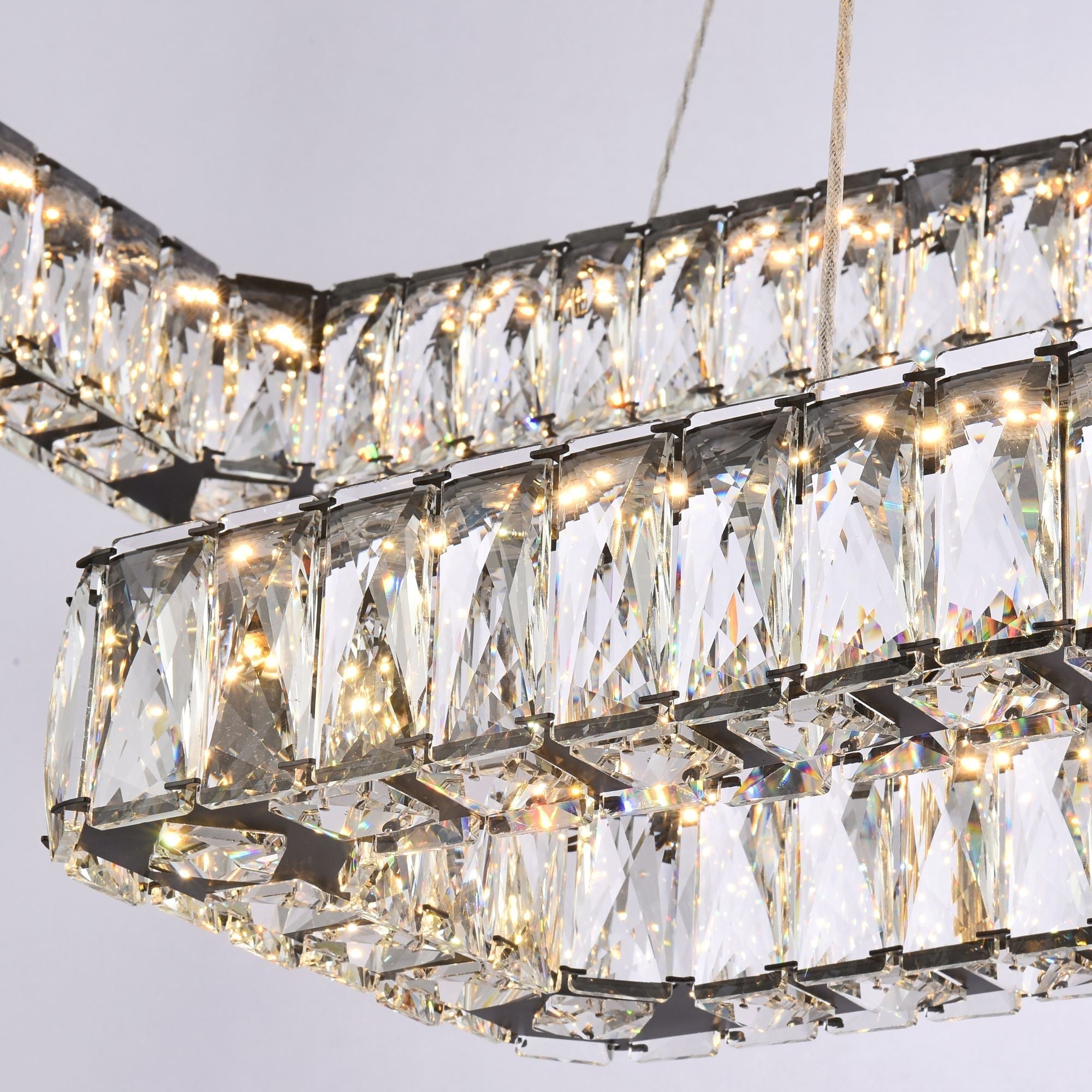 Monroe 50" Led Triple Rectangle Chandelier