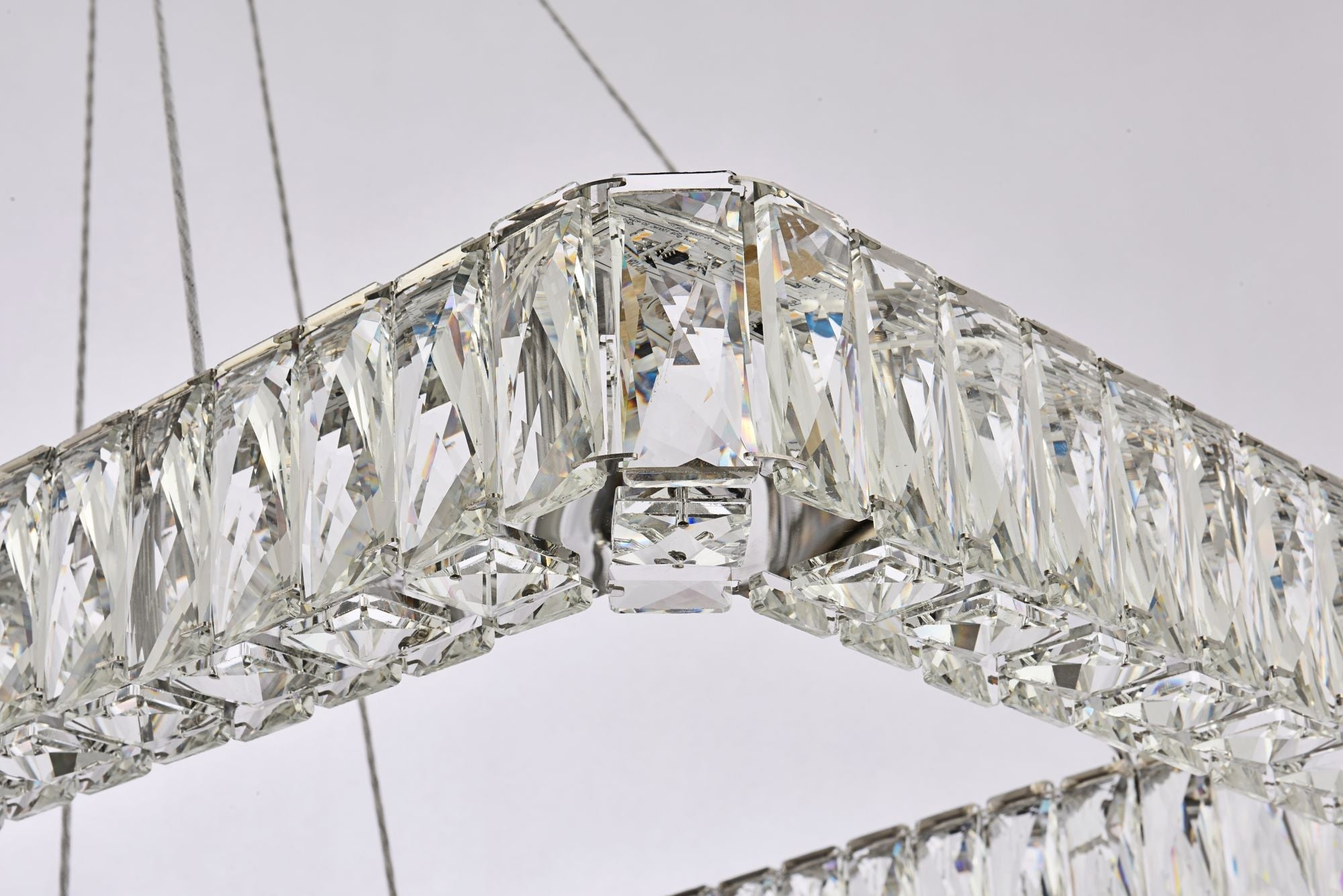 Monroe 50" Wide Chrome Crystal LED Chandelier