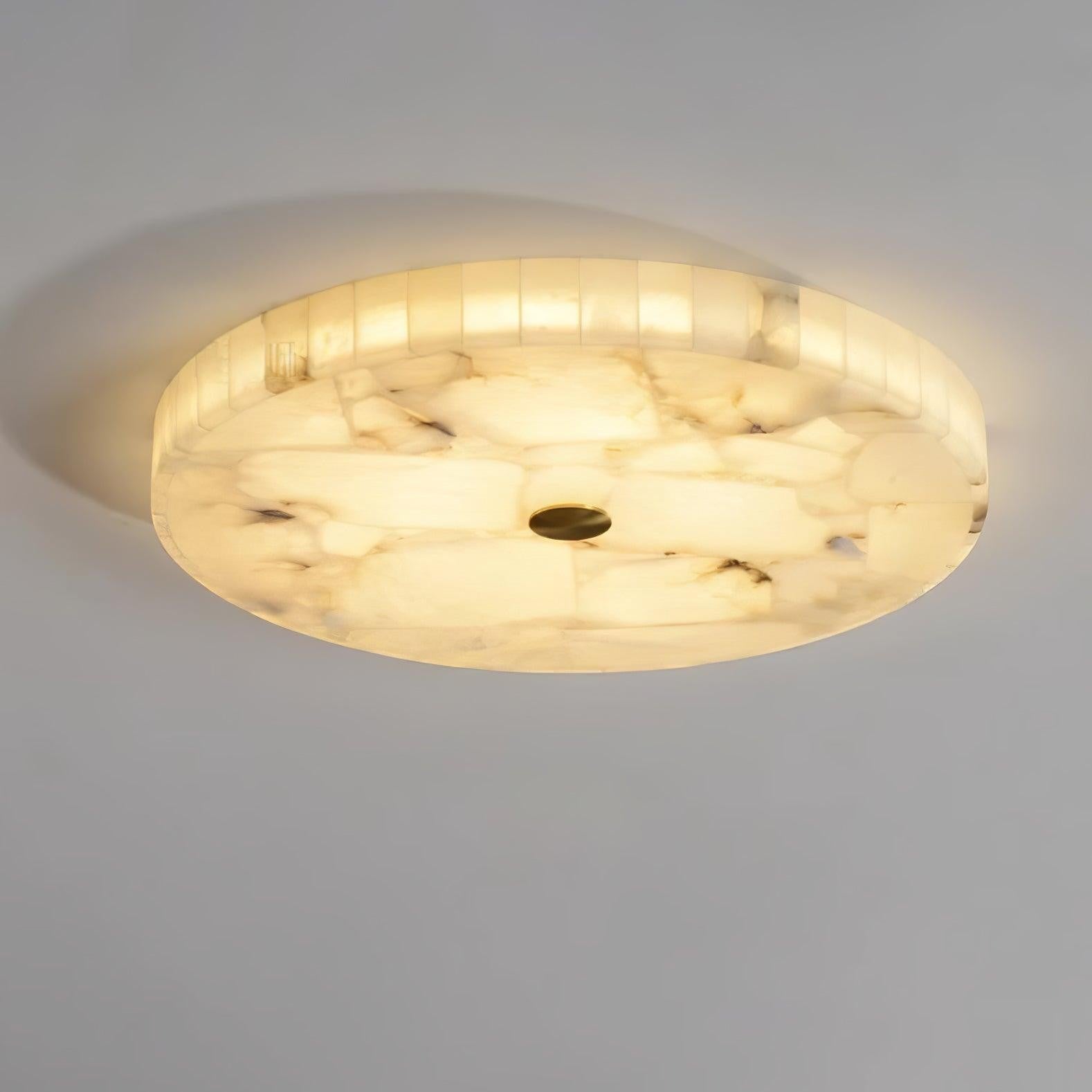 Mosaic Alabaster Round Ceiling Light