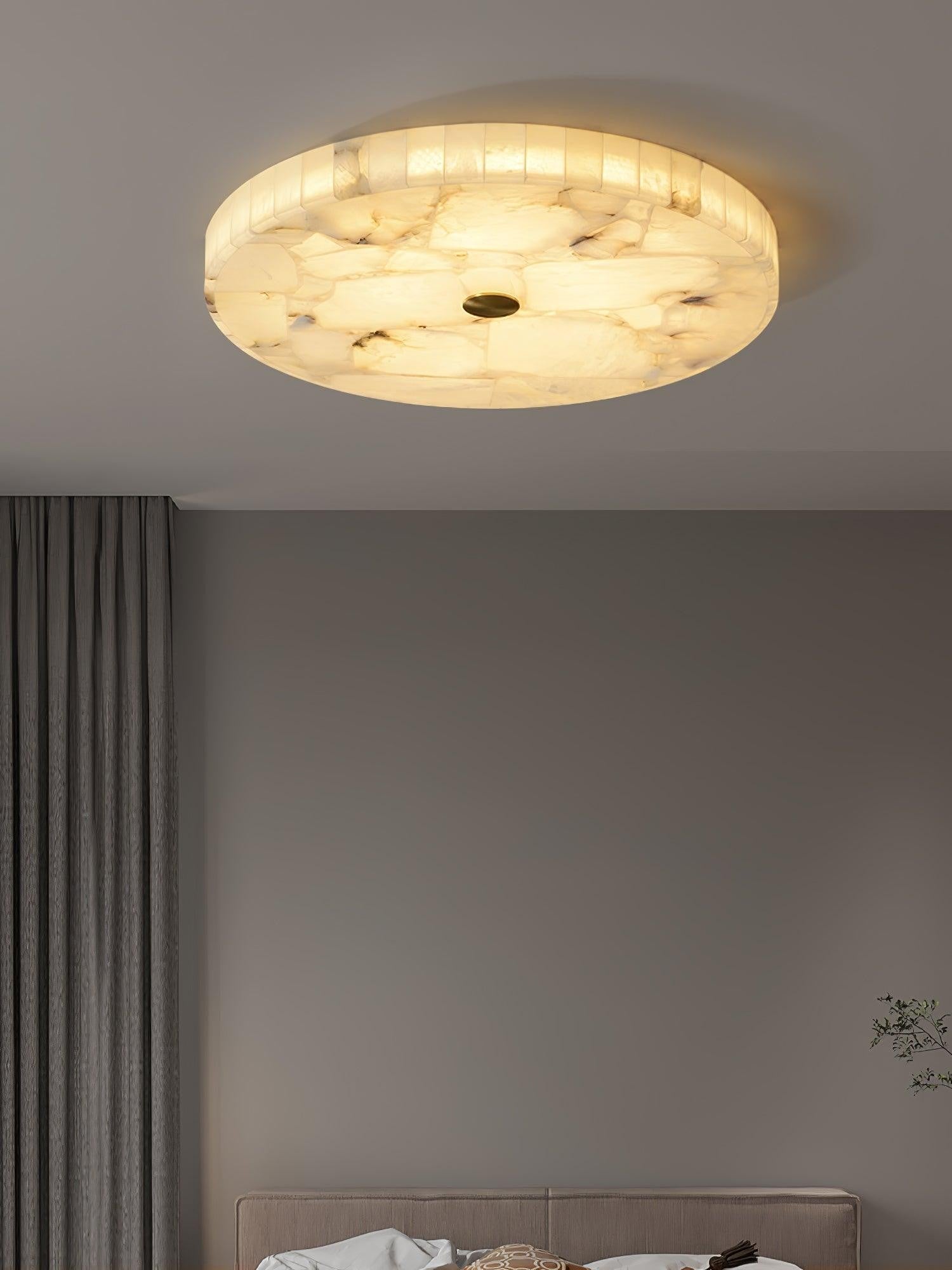 Mosaic Alabaster Round Ceiling Light