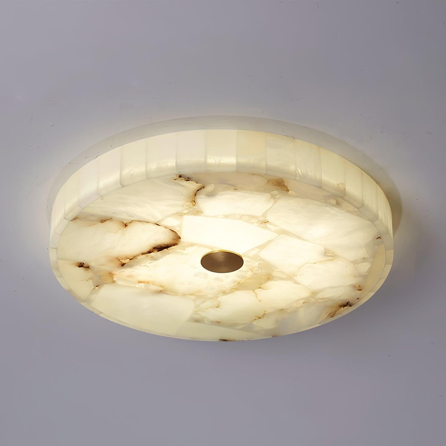 Mosaic Alabaster Round Ceiling Light