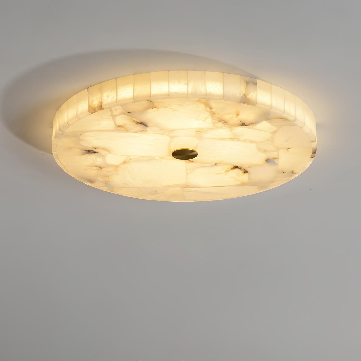Mosaic Alabaster Round Ceiling Light