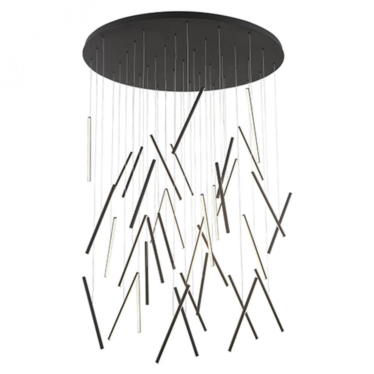 Z-Bar Pendant Rise, Large Rectangle, LED, Silver, 56.25"W (ZBP-54-RR-SW-SIL-CNP 407UFK5)
