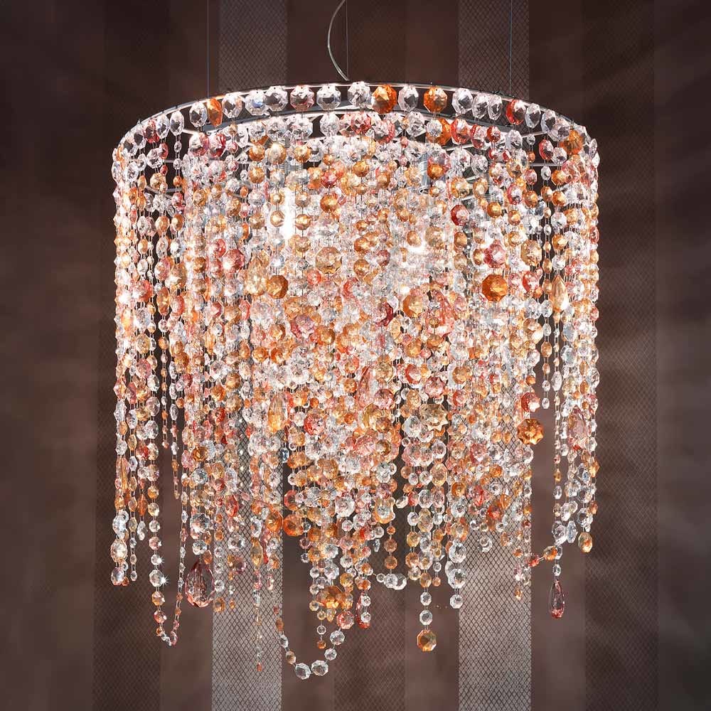Multi Colored Round Italian Chandelier