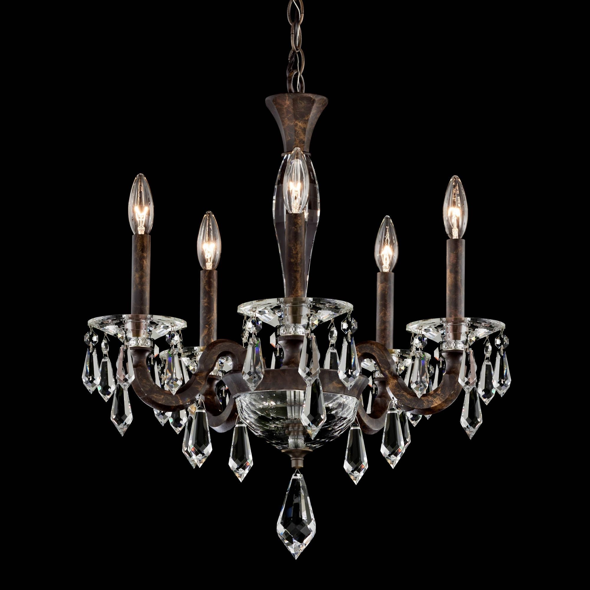 Napoli 22.6"H X 20.4"W 5-Light Crystal Chandelier in Hrlm