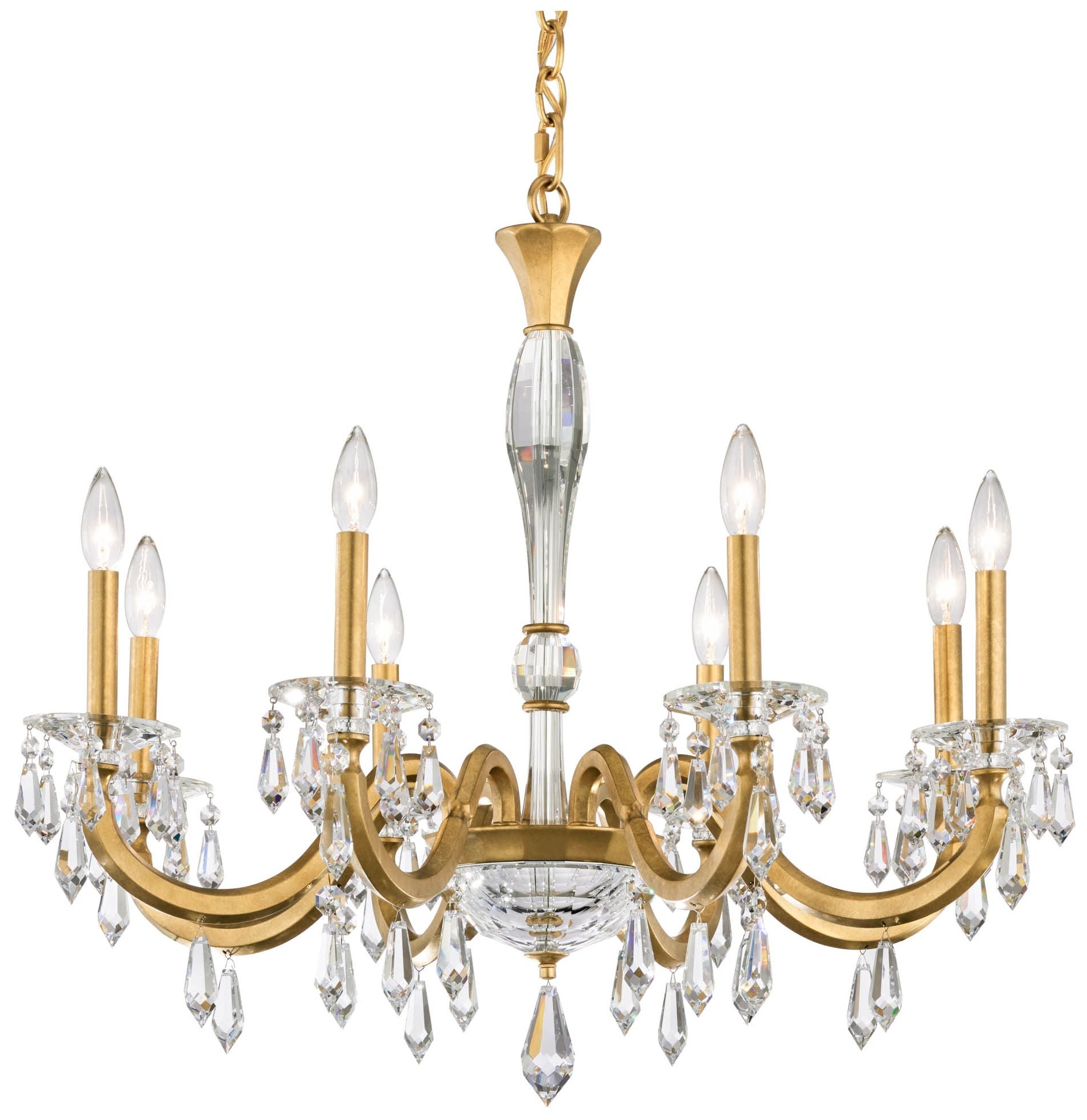 Napoli 27.4"H X 32.6"W 8-Light Crystal Chandelier in Hrlm