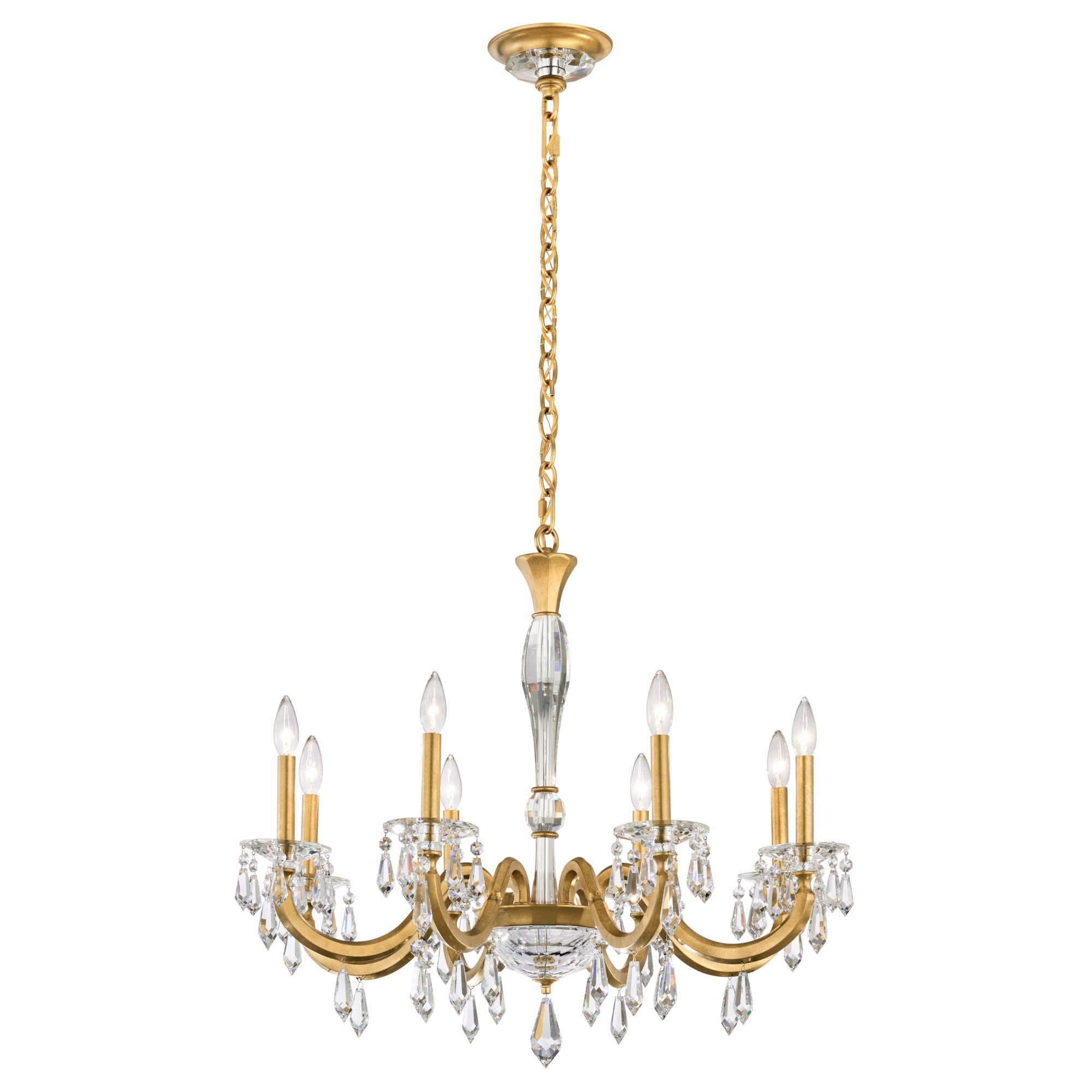 Napoli 27.4"H X 32.6"W 8-Light Crystal Chandelier in Hrlm