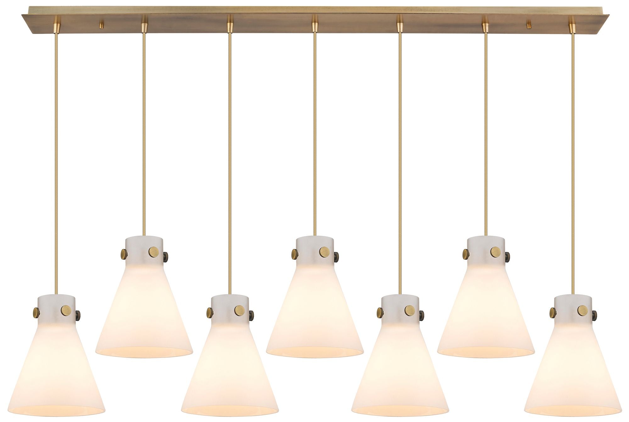 Newton Cone 12-Light Brushed with Chandelier