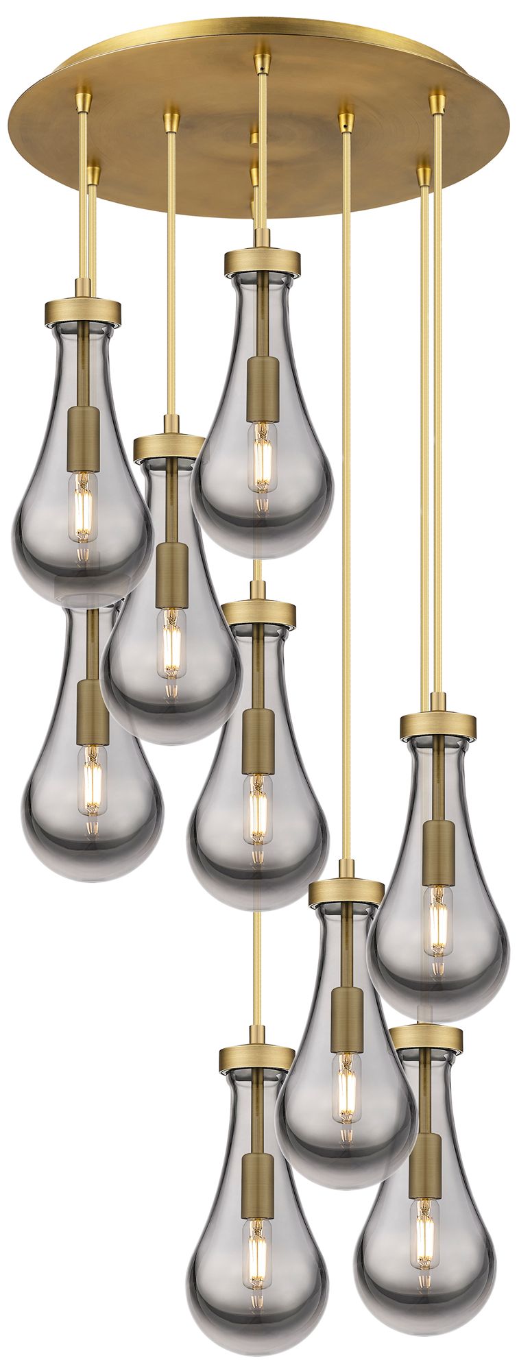 Newton Sphere 12-Light Brushed Multi Chandelier