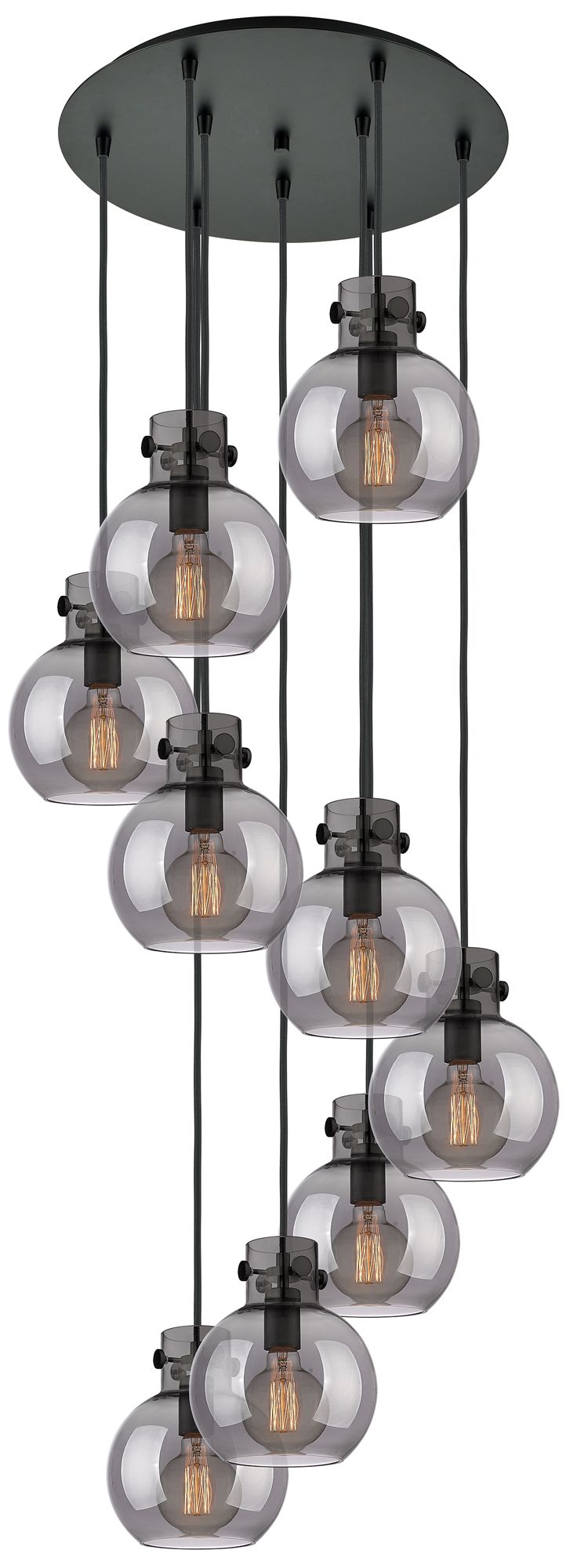 Newton Sphere 5-Light Brushed with Linear Pendant