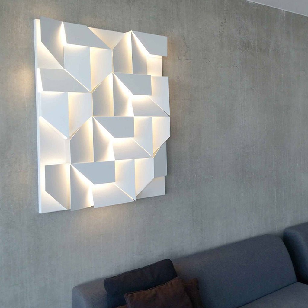 Nordic Clean-Lined Art Geometric Design Stepless Dimming LED Wall Light, main view, Tianguang Select