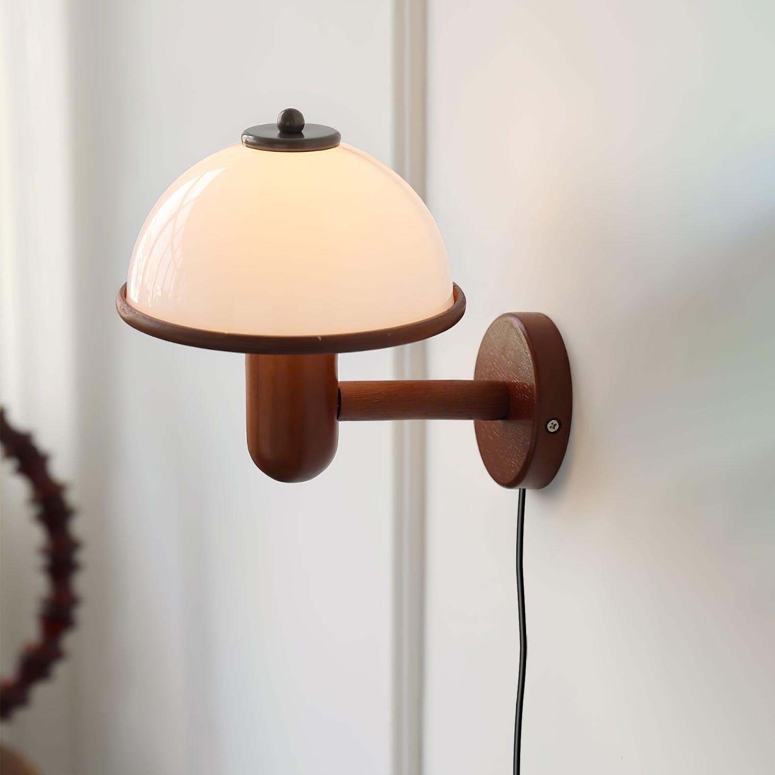 Oak Mushroom Wall Lamp