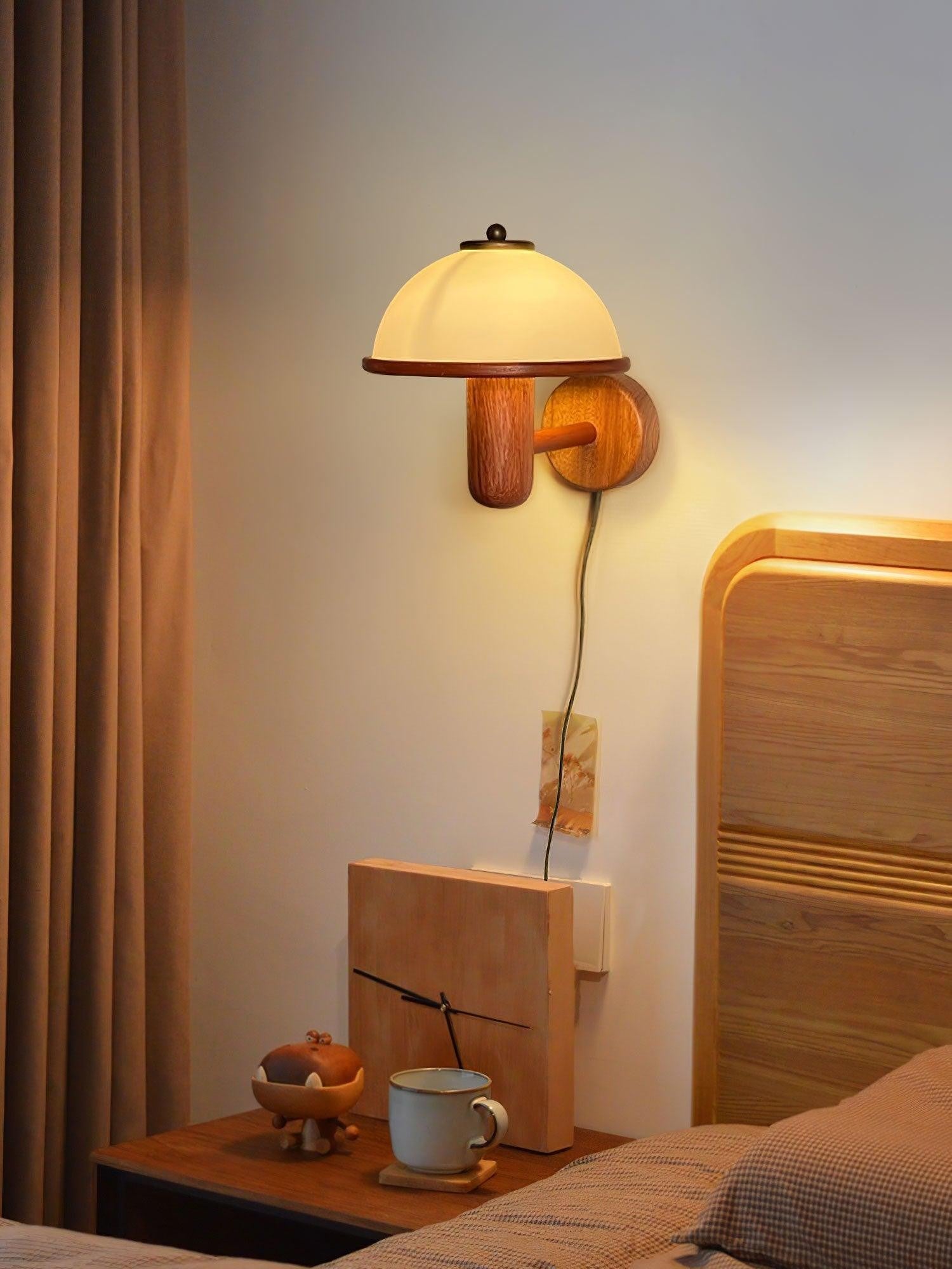 Oak Mushroom Wall Lamp
