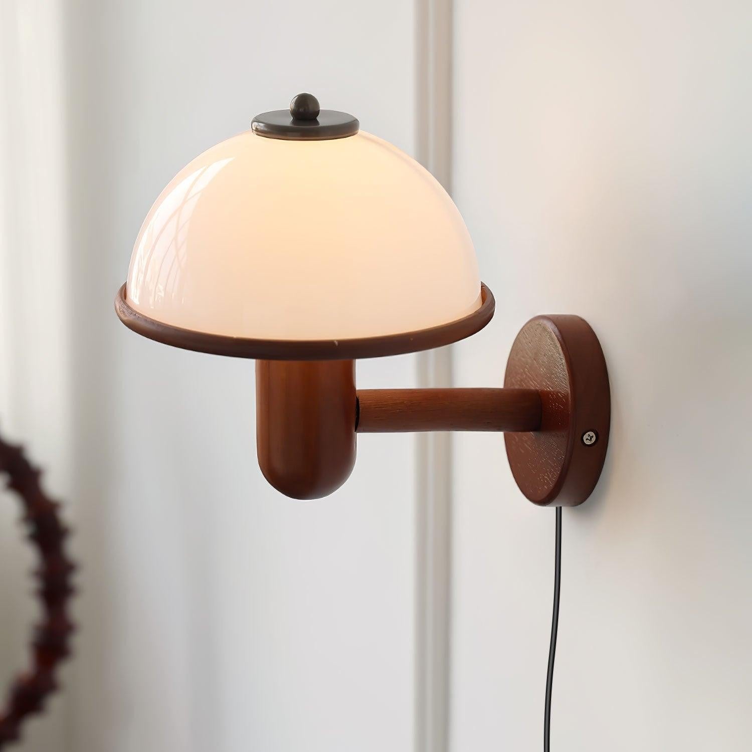Oak Mushroom Wall Lamp