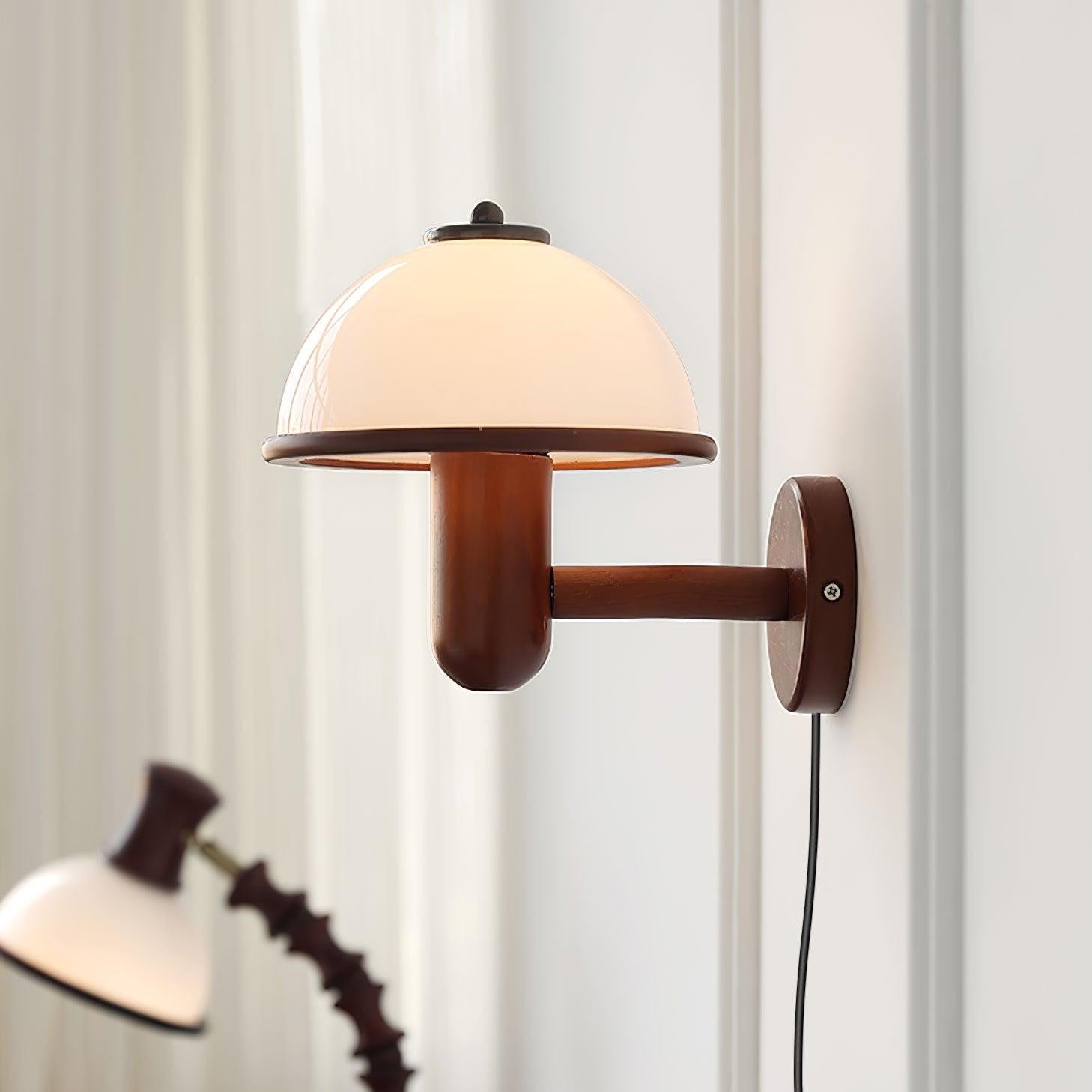 Oak Mushroom Wall Lamp